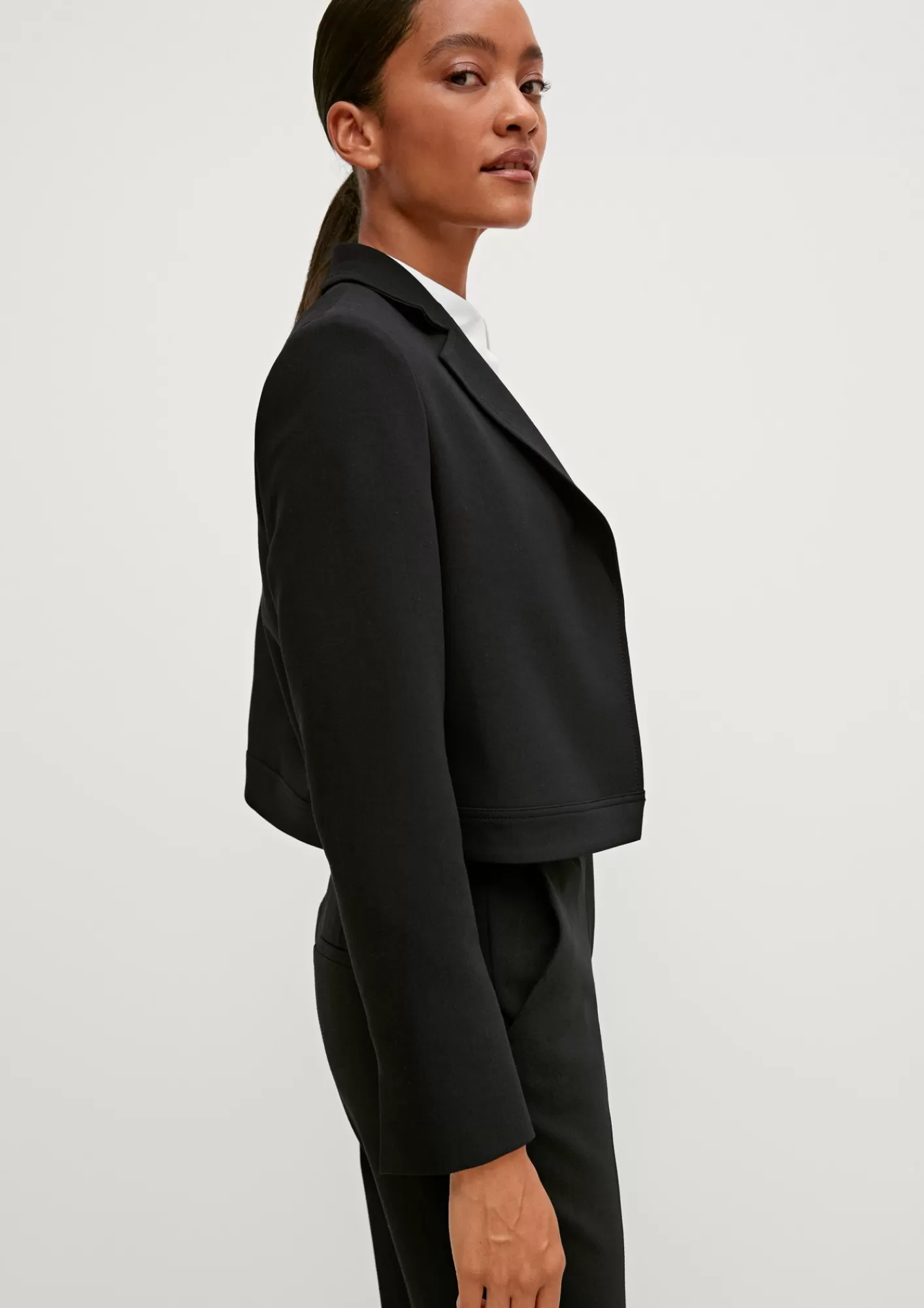 Online Comma Blazer Mit Fischgrat-Muster