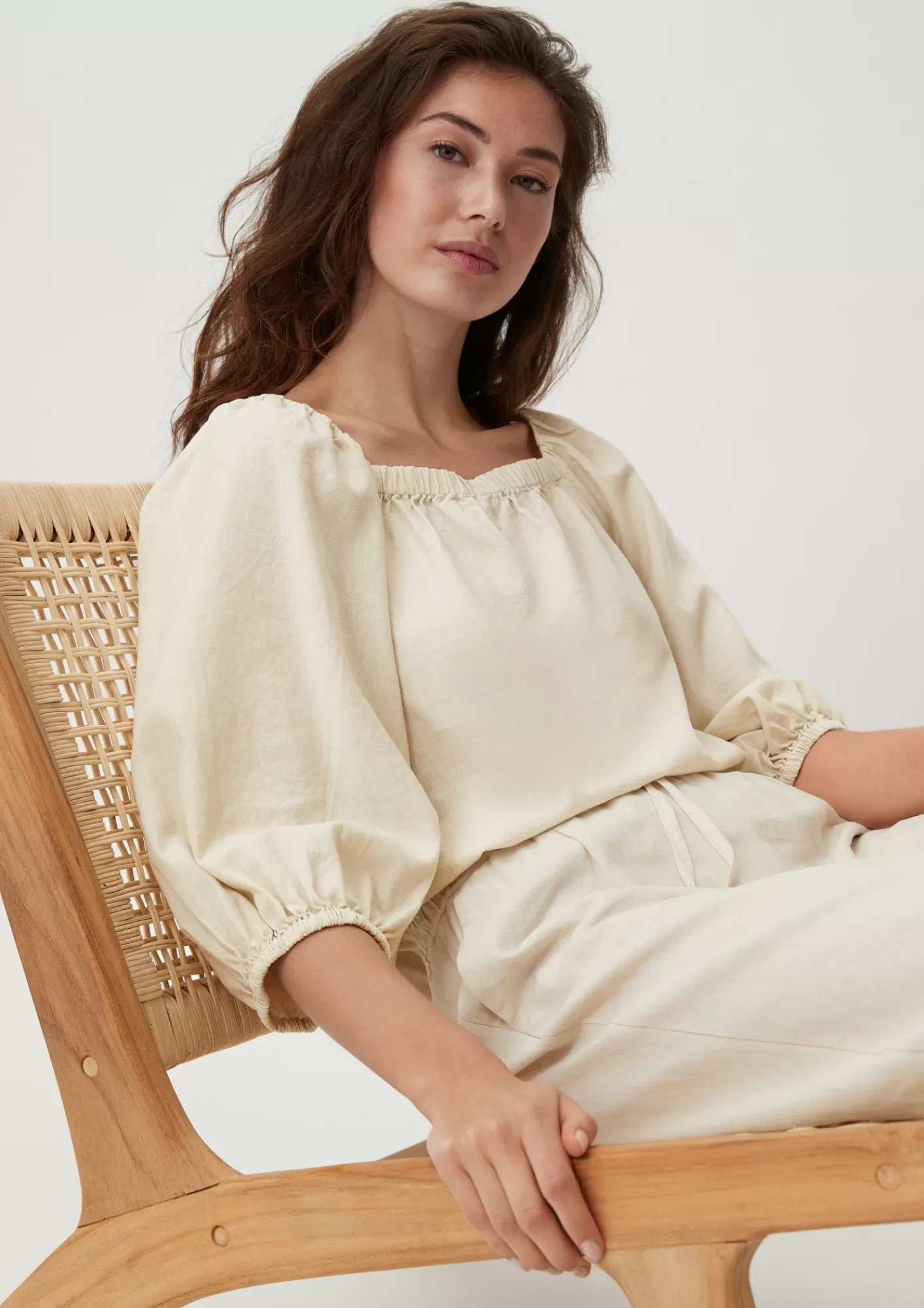 Flash Sale Comma Bluse Aus Leinenmix