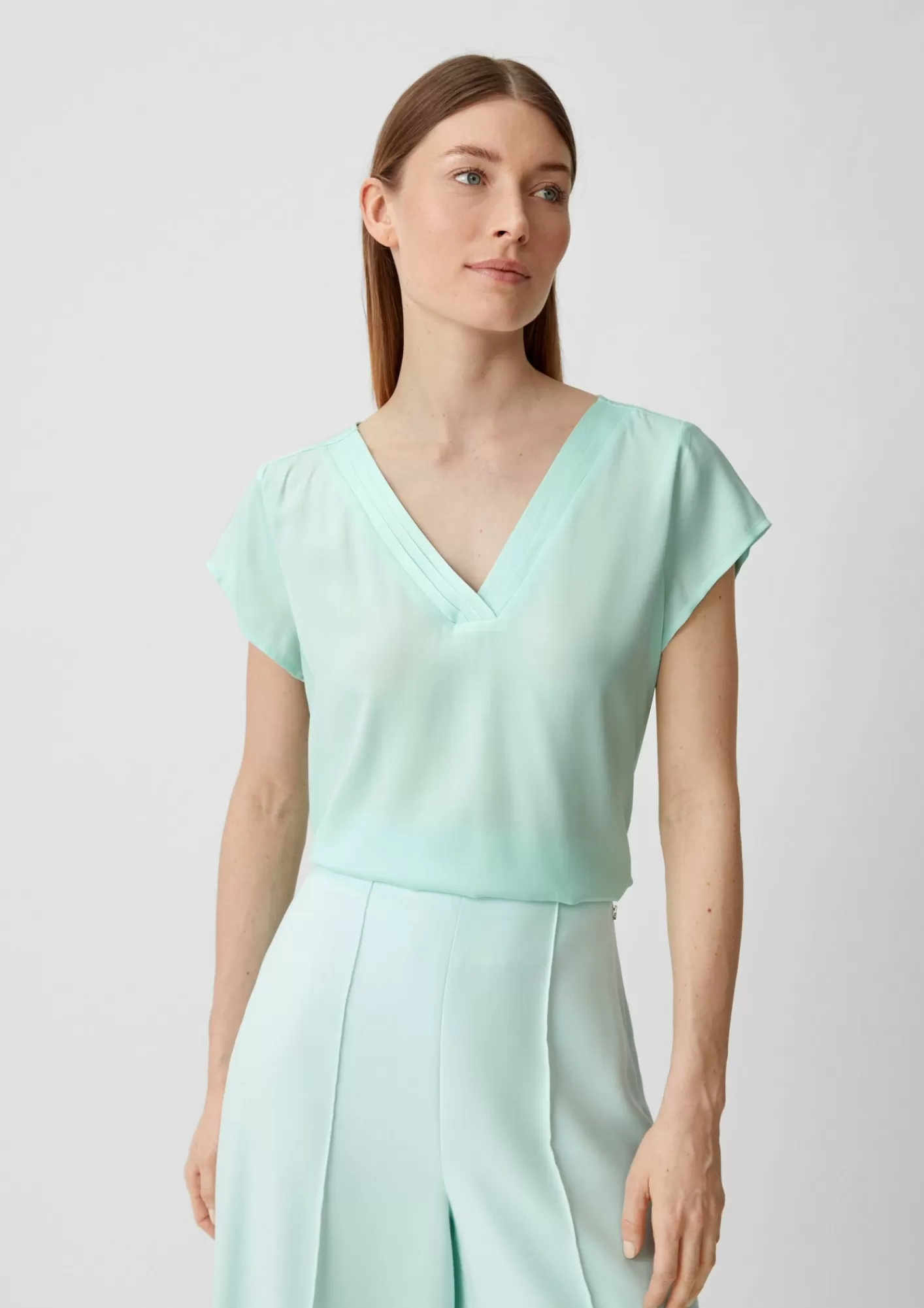 Discount Comma Bluse Aus Viskosemix