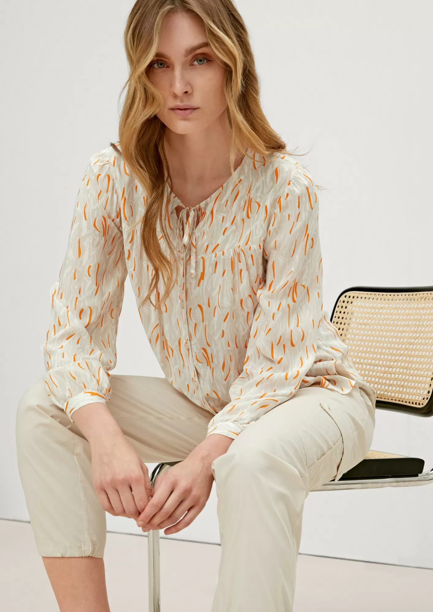 Flash Sale Comma Bluse Mit Bindedetail
