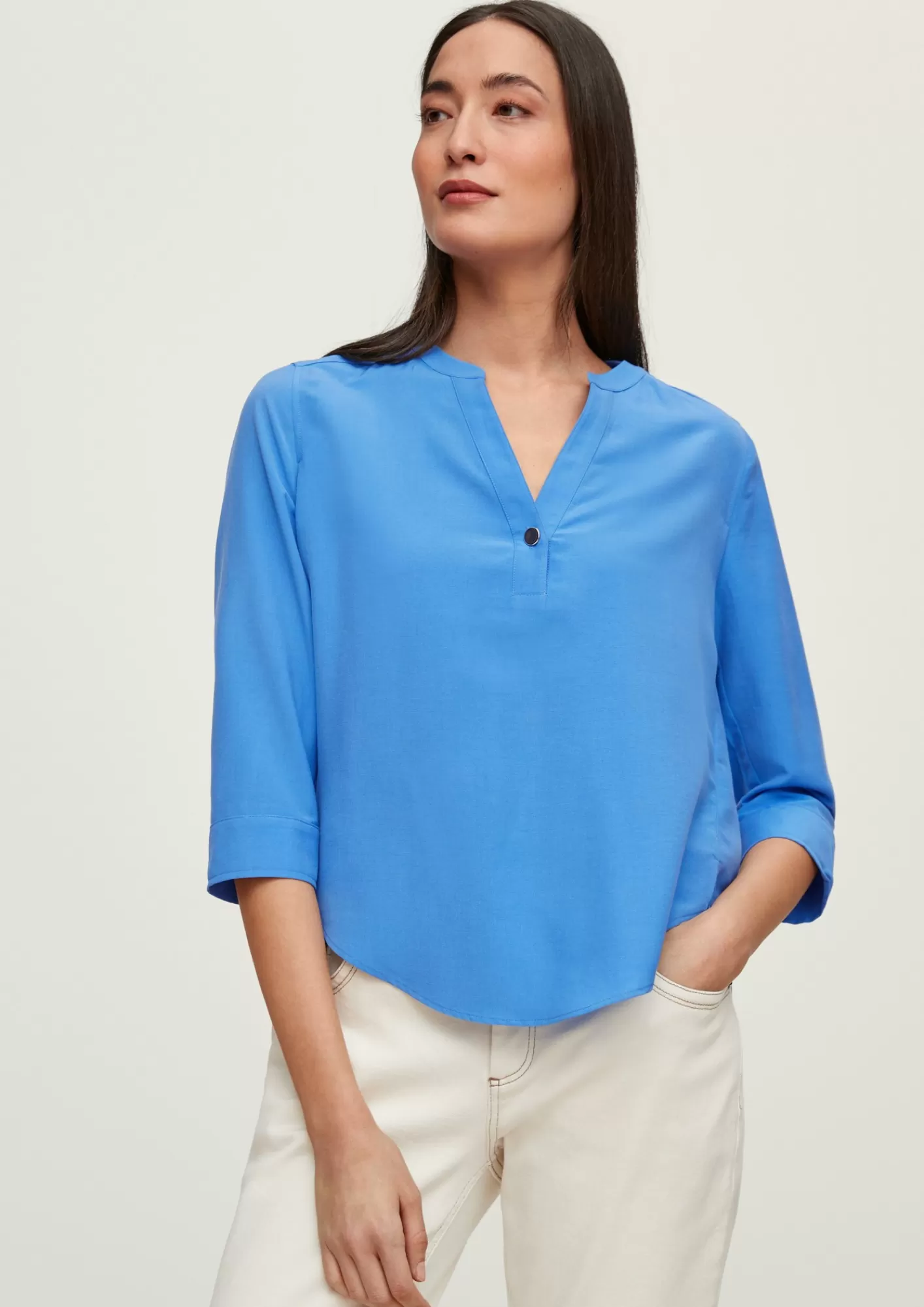 Outlet Comma Bluse Mit Tunikaausschnitt
