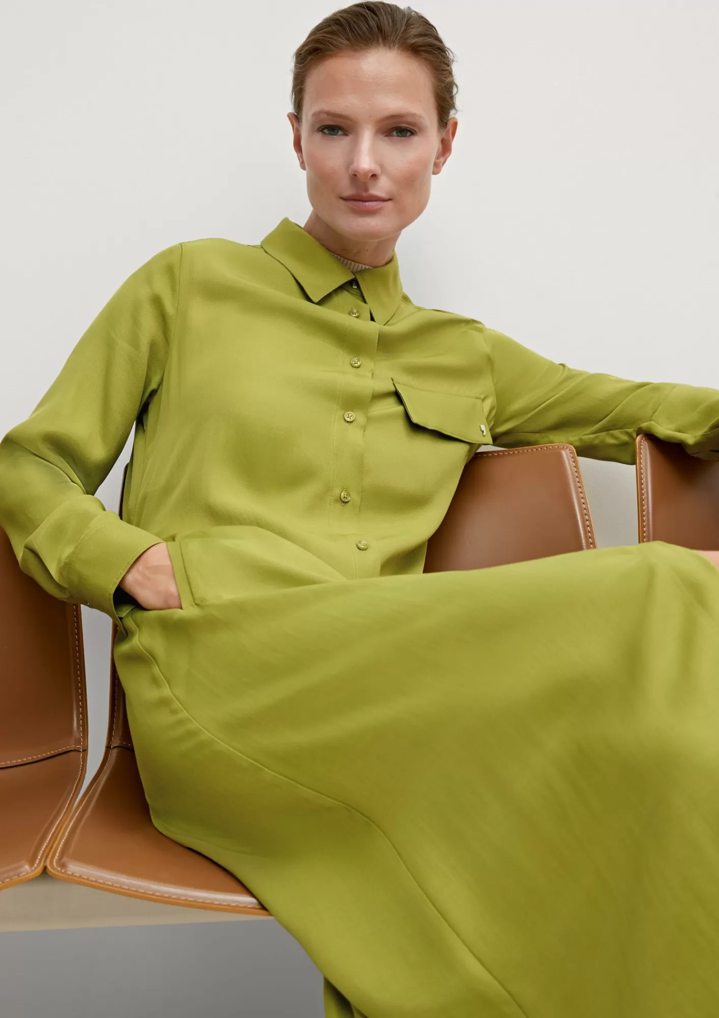 Flash Sale Comma Blusenkleid Mit Geschlitztem Saum