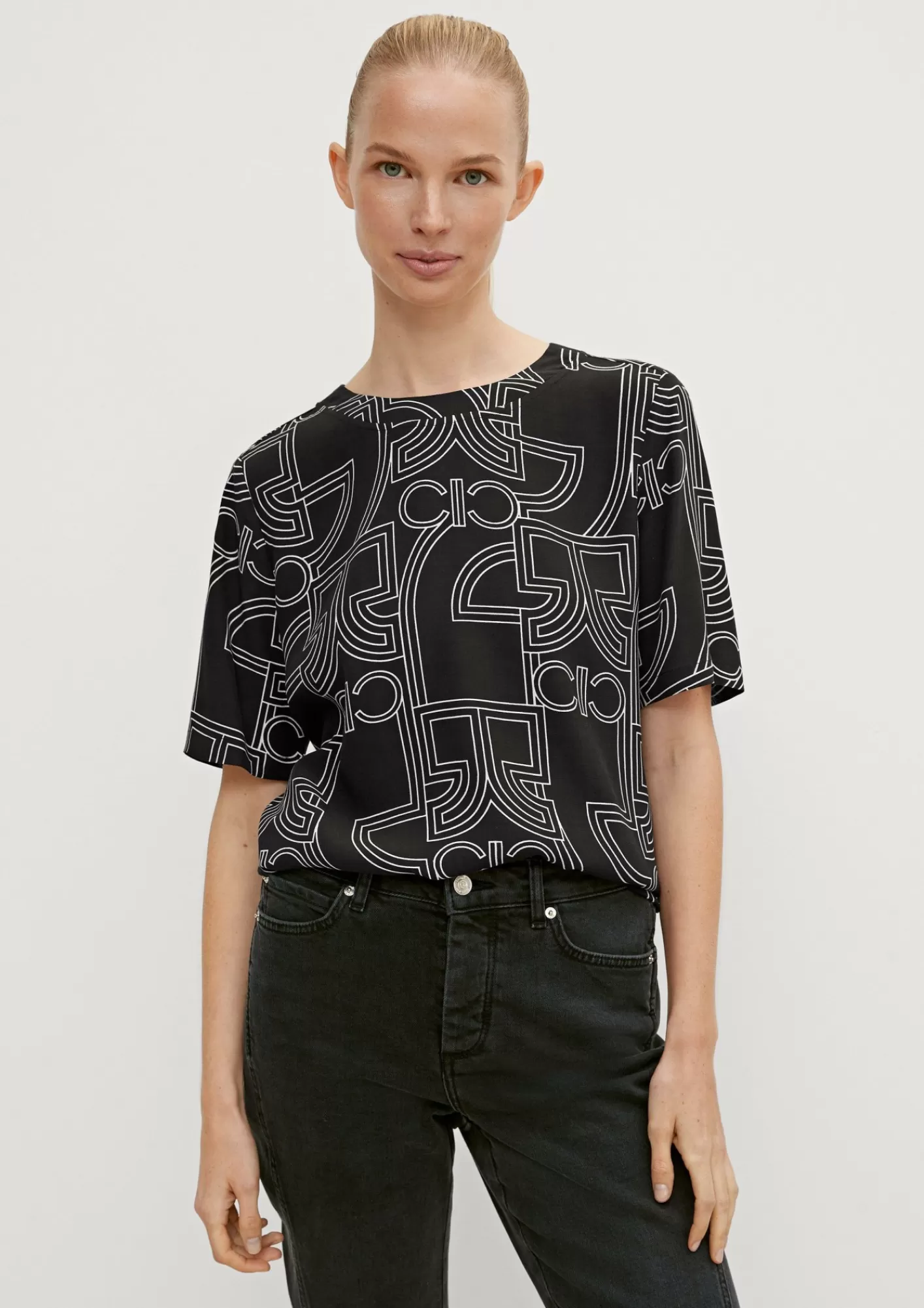 Fashion Comma Blusenshirt Mit Allover-Print