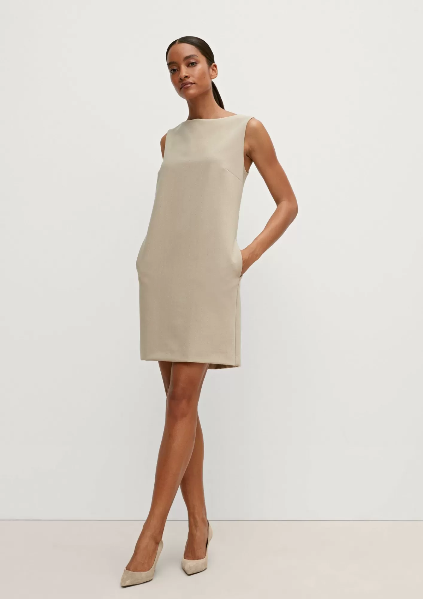 Flash Sale Comma Businesskleid Mit Fischgrat-Muster