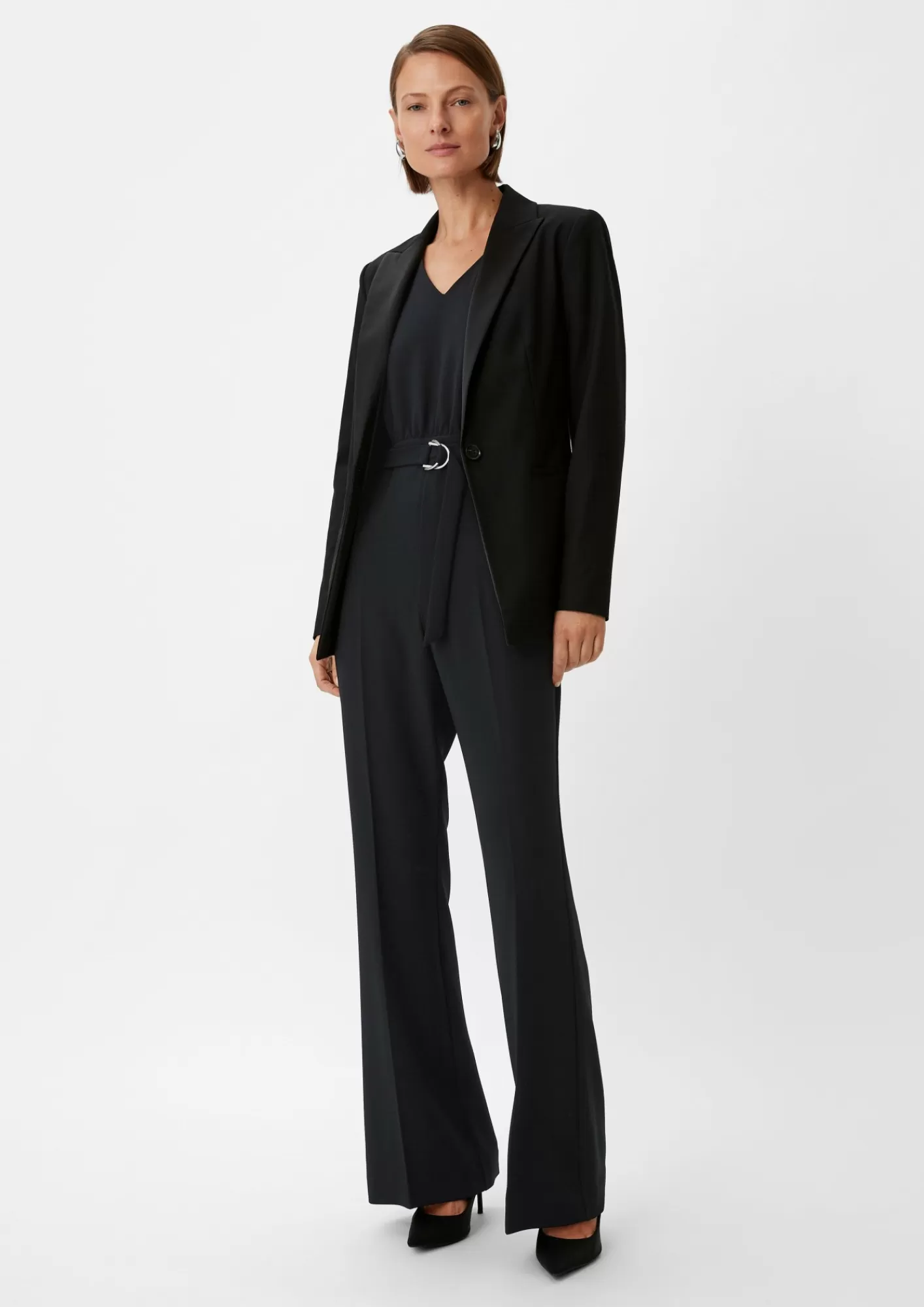 Cheap Comma Crepe-Overall Mit Flared Leg