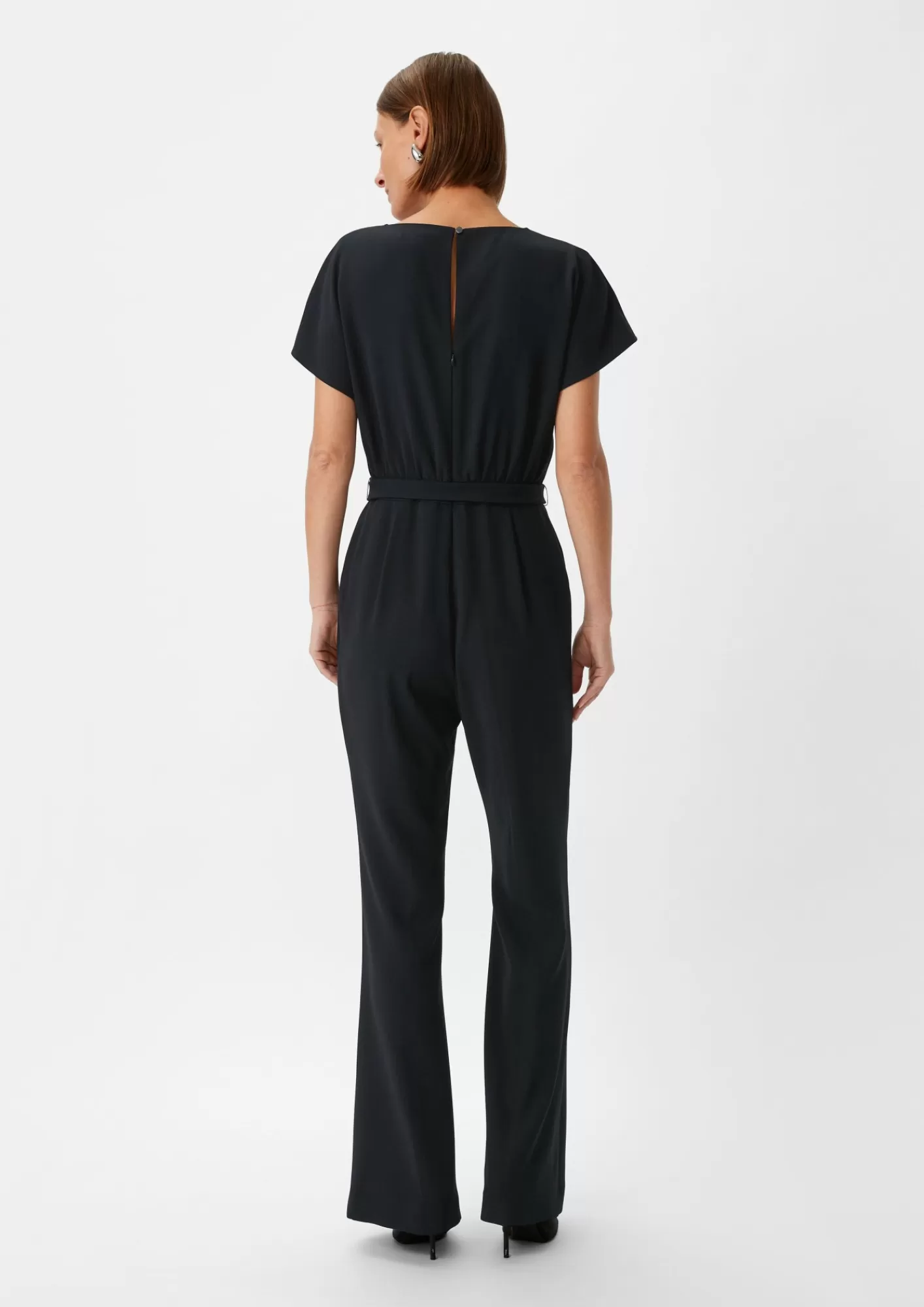 Cheap Comma Crepe-Overall Mit Flared Leg