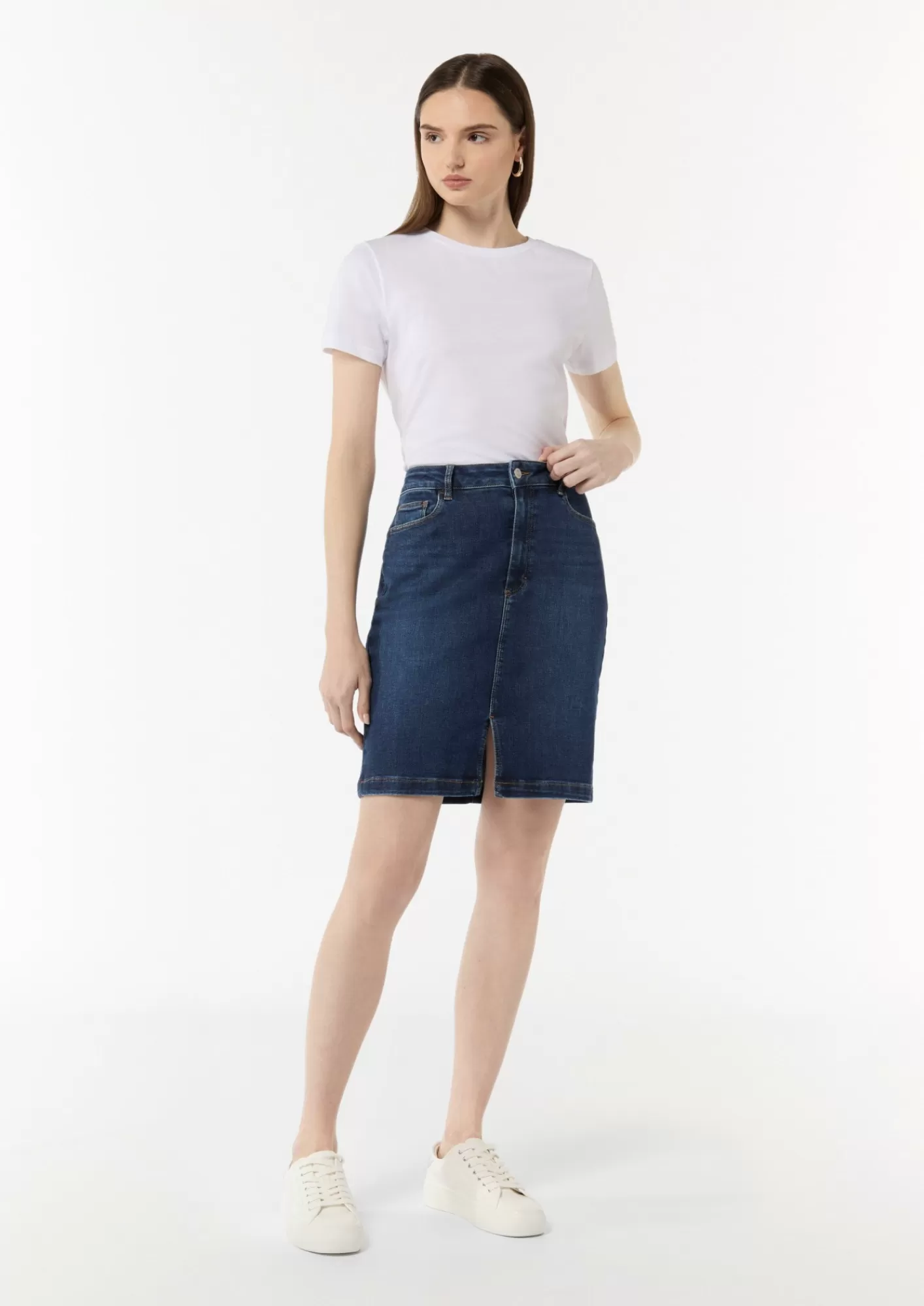 Online Comma Denimrock Mit Vorderseitigem Schlitz