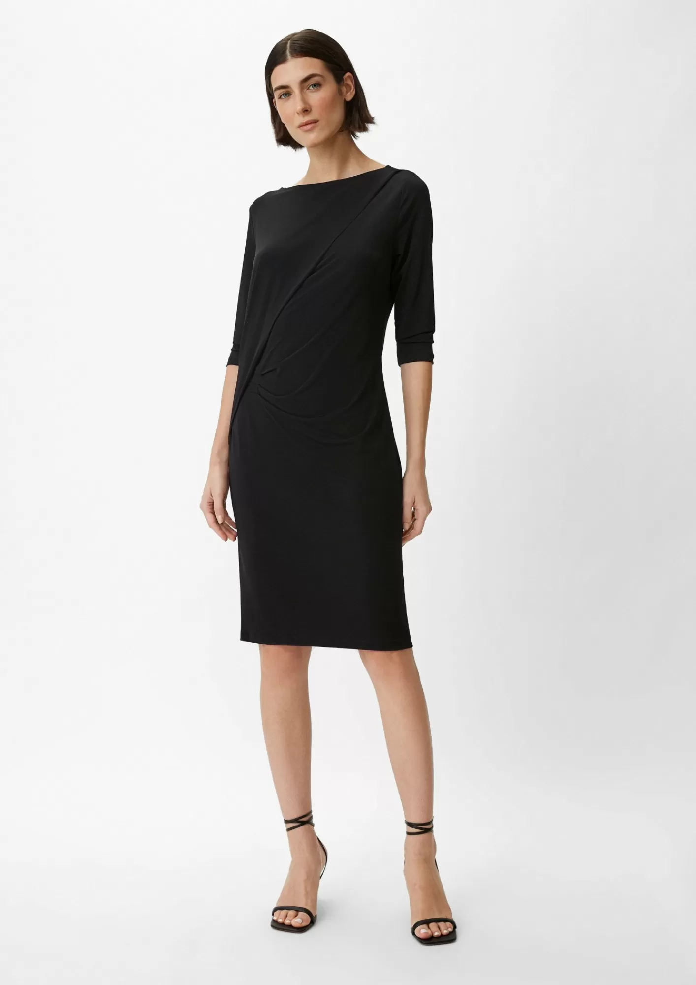 Fashion Comma Jerseykleid Mit Raffung