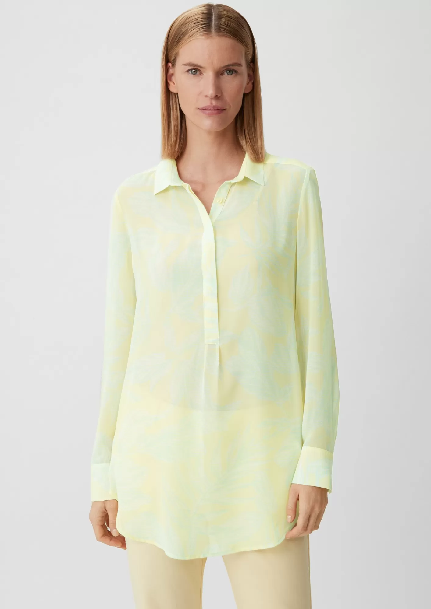 Online Comma Longbluse Aus Chiffon