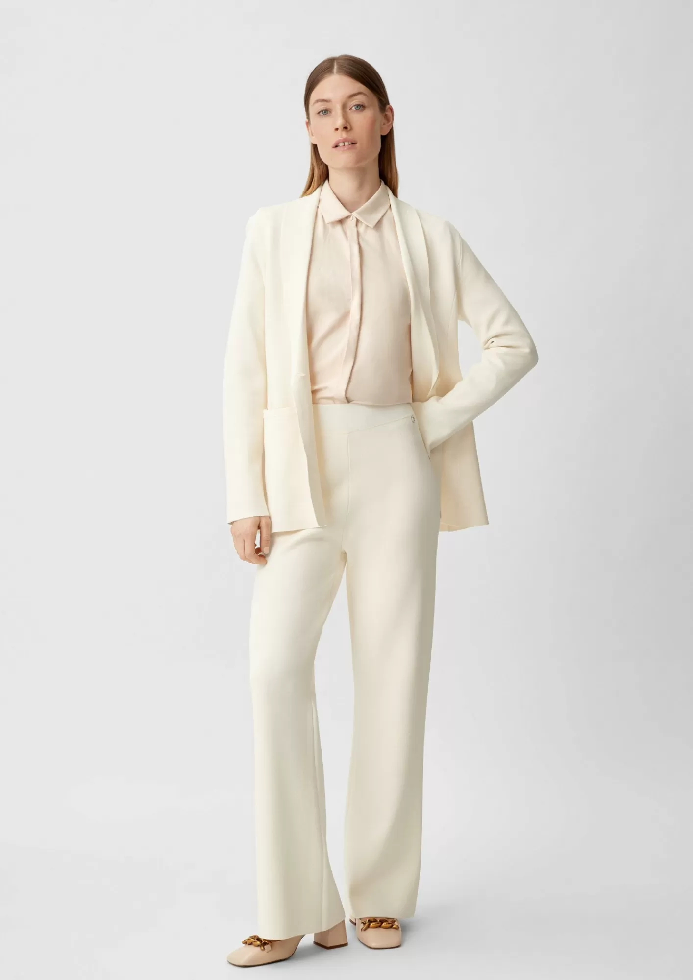 Sale Comma Loose: Strickhose Mit Flared Leg