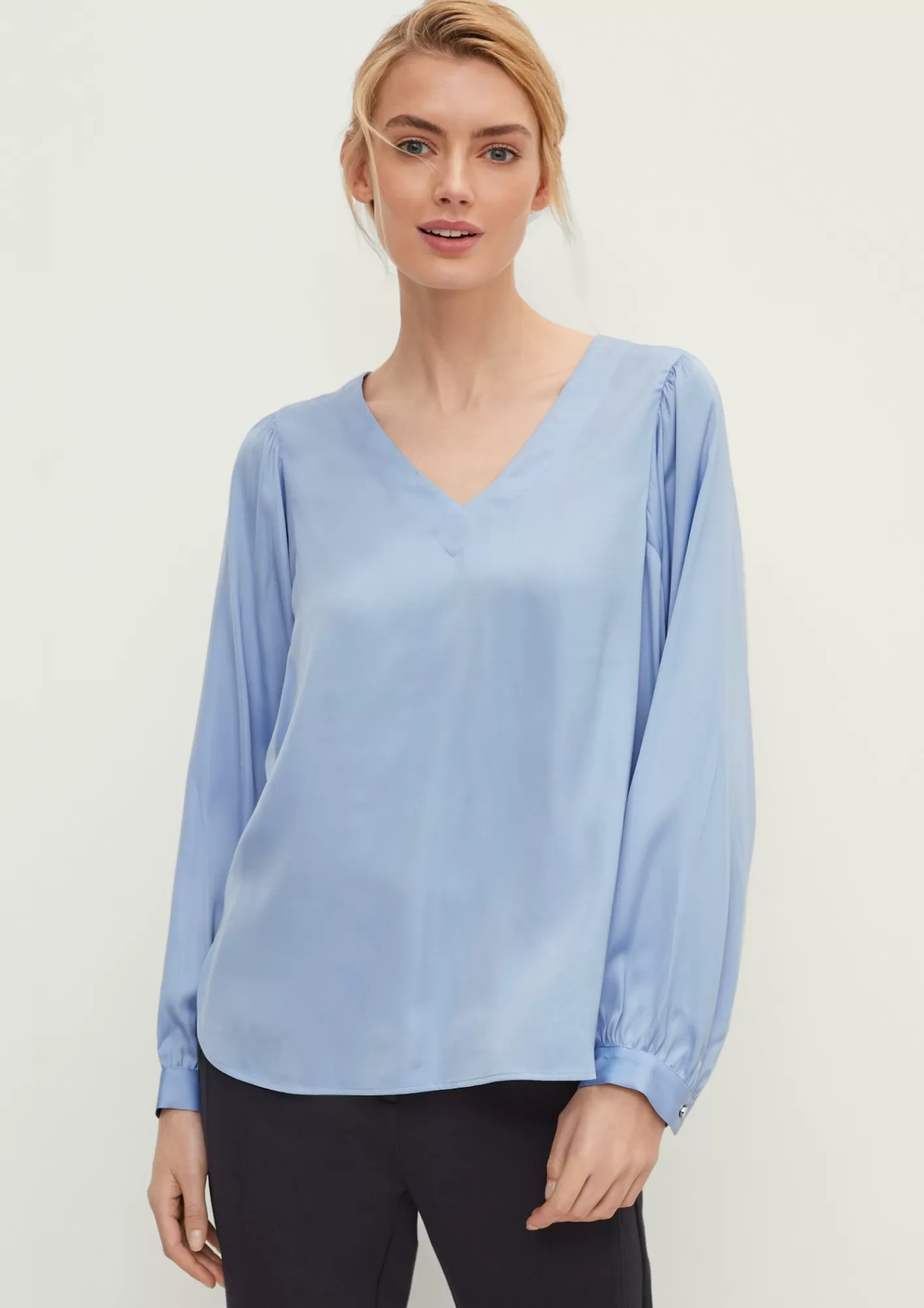 Outlet Comma Muster-Bluse Aus Viskose