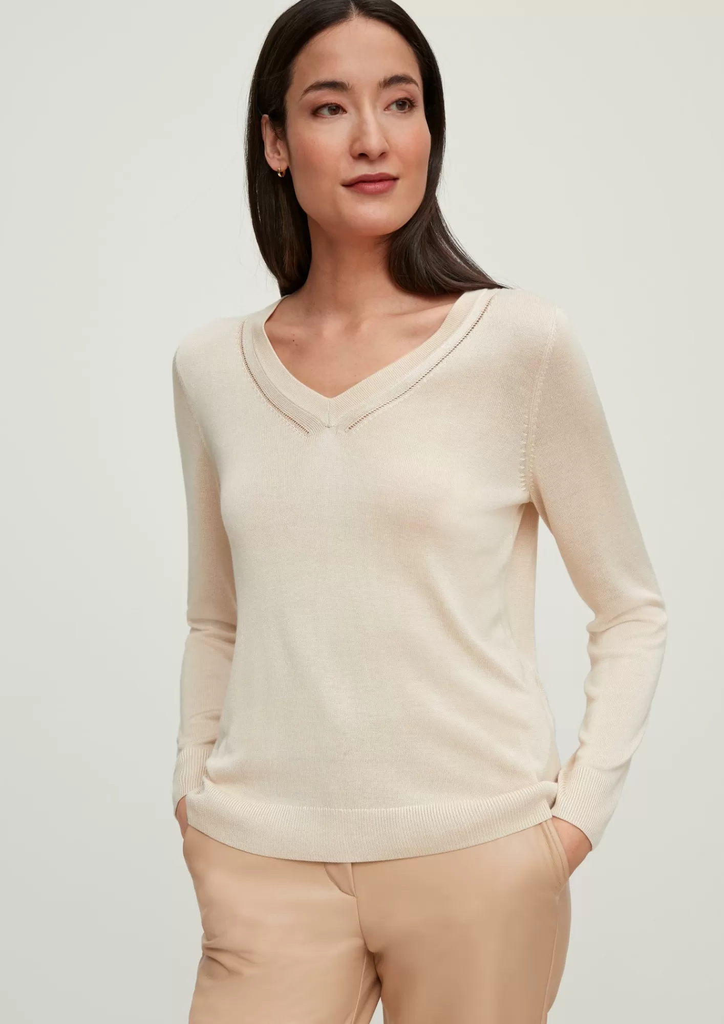 Online Comma Pullover Mit Ajourdetail