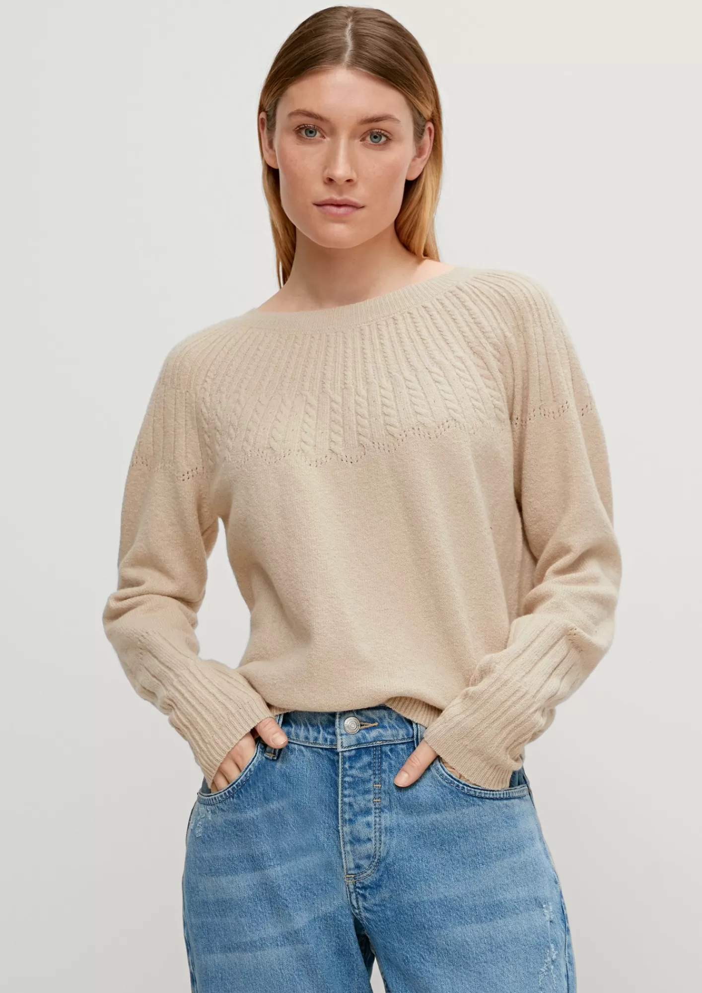 Shop Comma Pullover Mit Strickmuster