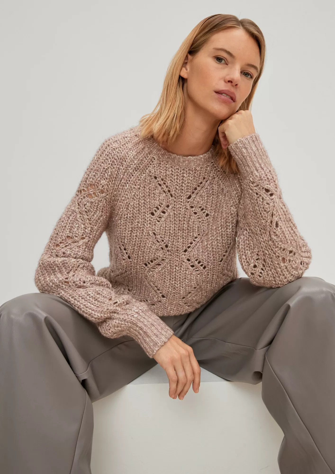 Sale Comma Pullover Mit Strickmuster