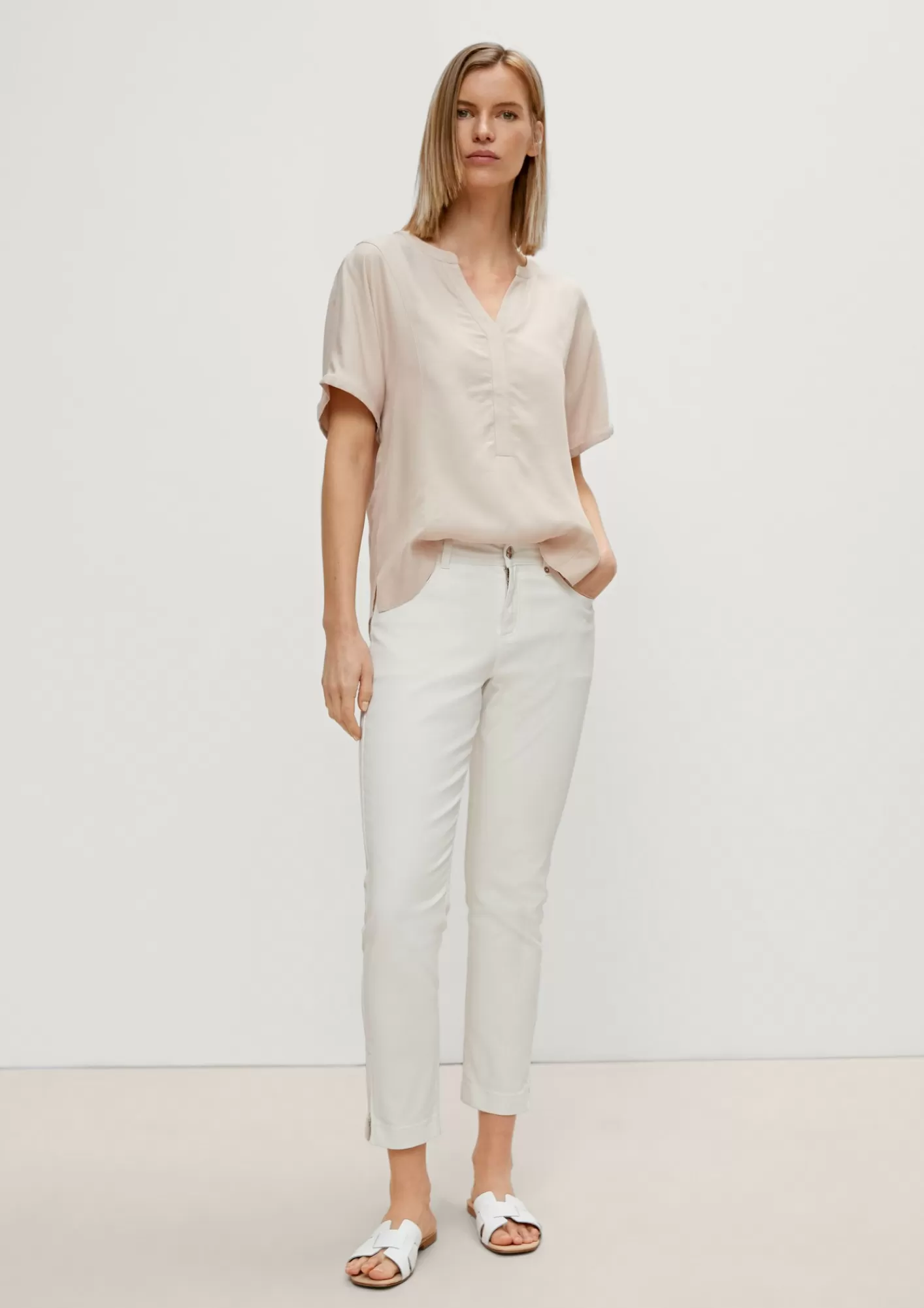 Online Comma Regular: 7/8-Hose Mit Zipp-Detail