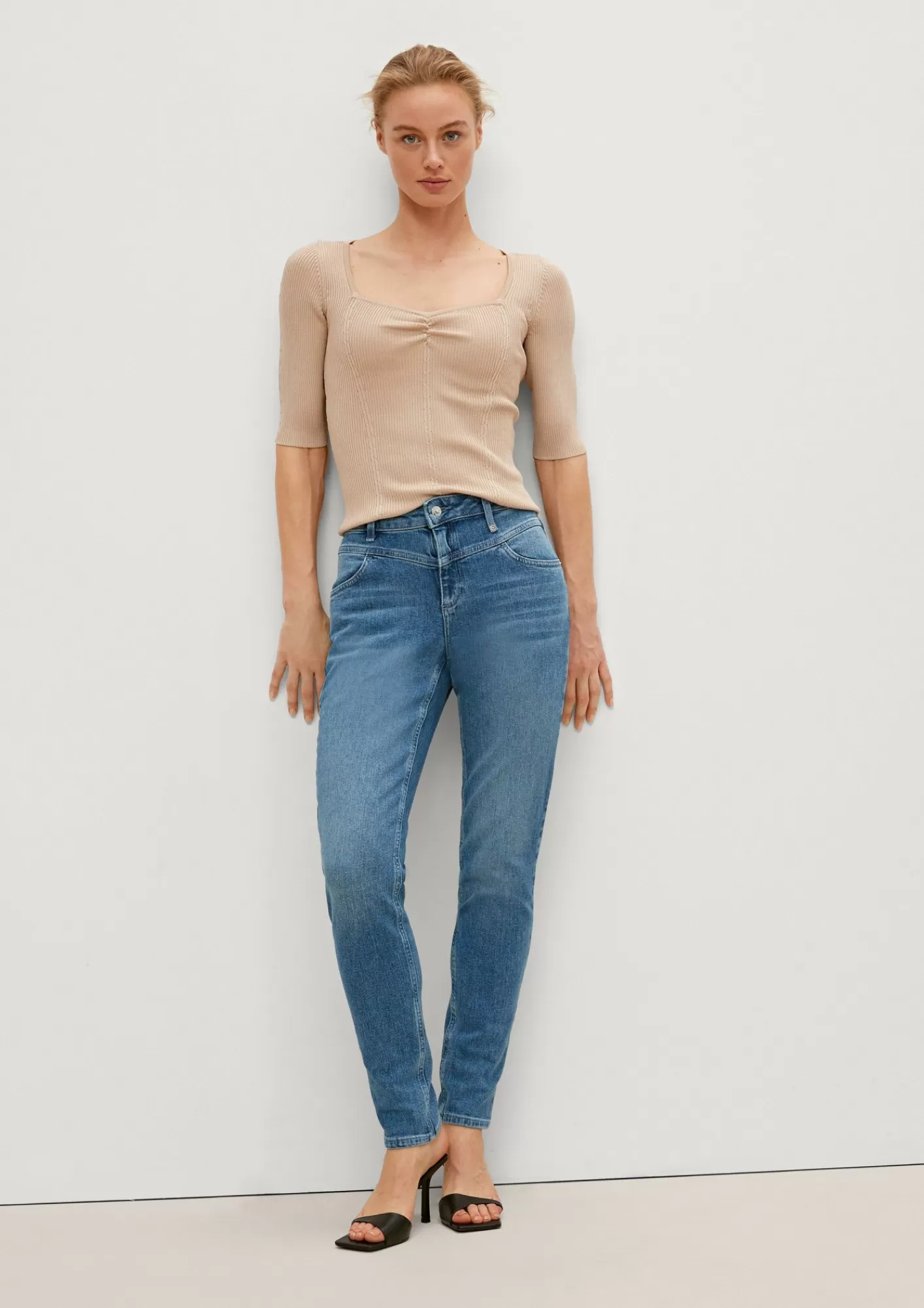 Best Comma Regular: Jeans Mit Sattelbund