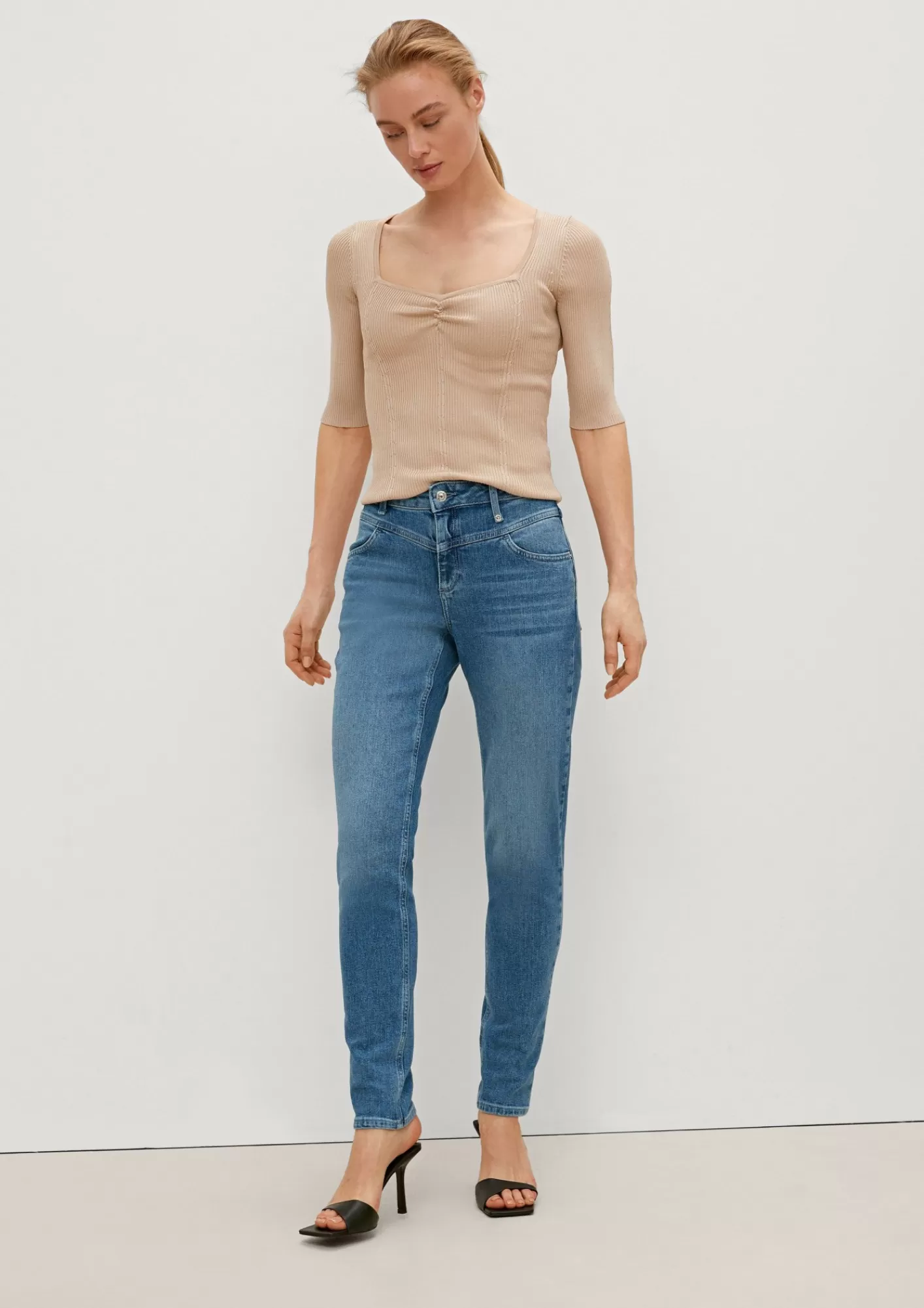 Best Comma Regular: Jeans Mit Sattelbund