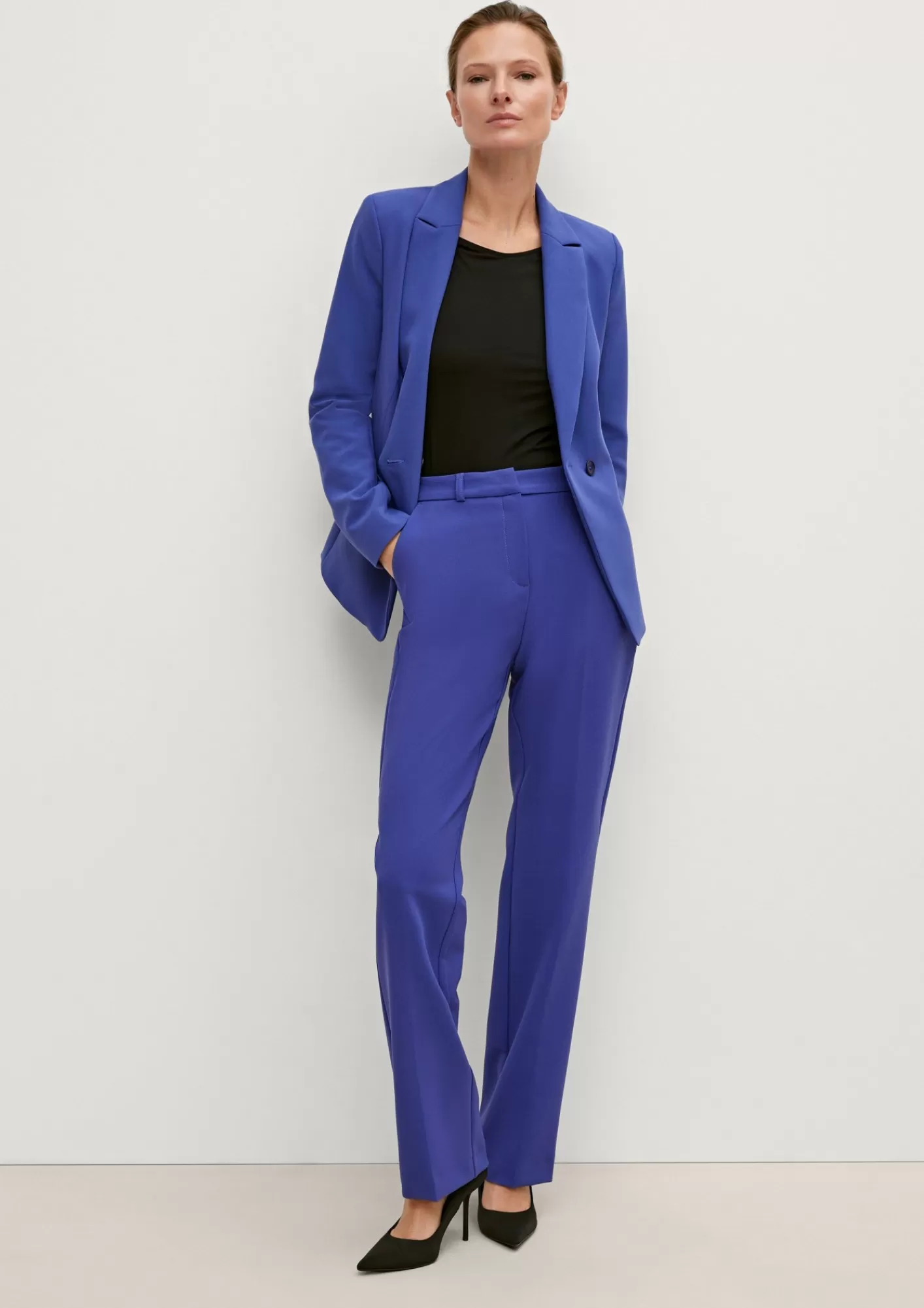 Fashion Comma Regular: Stoffhose Mit Flared Leg