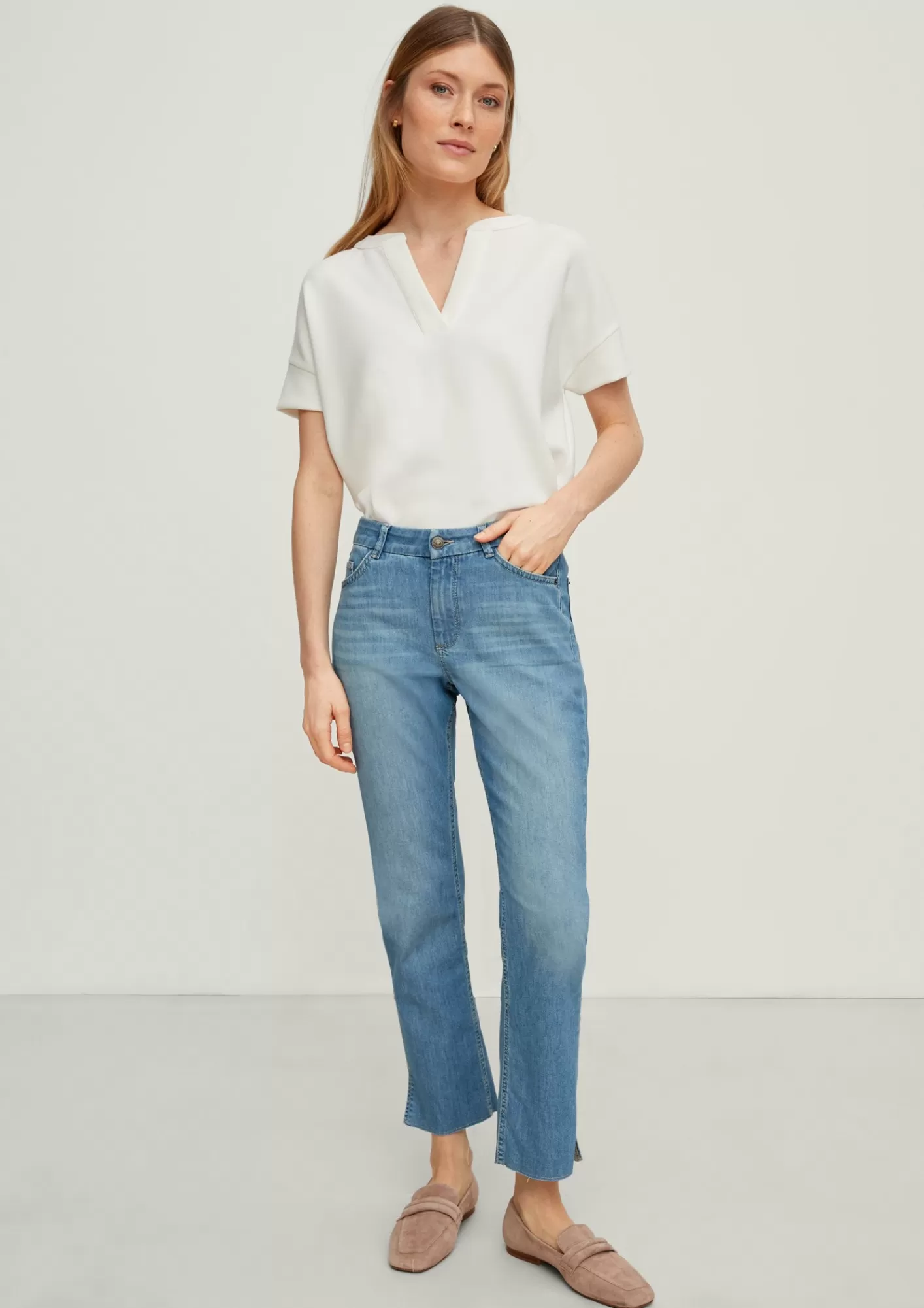 Discount Comma Regular: Straight Leg-Jeans