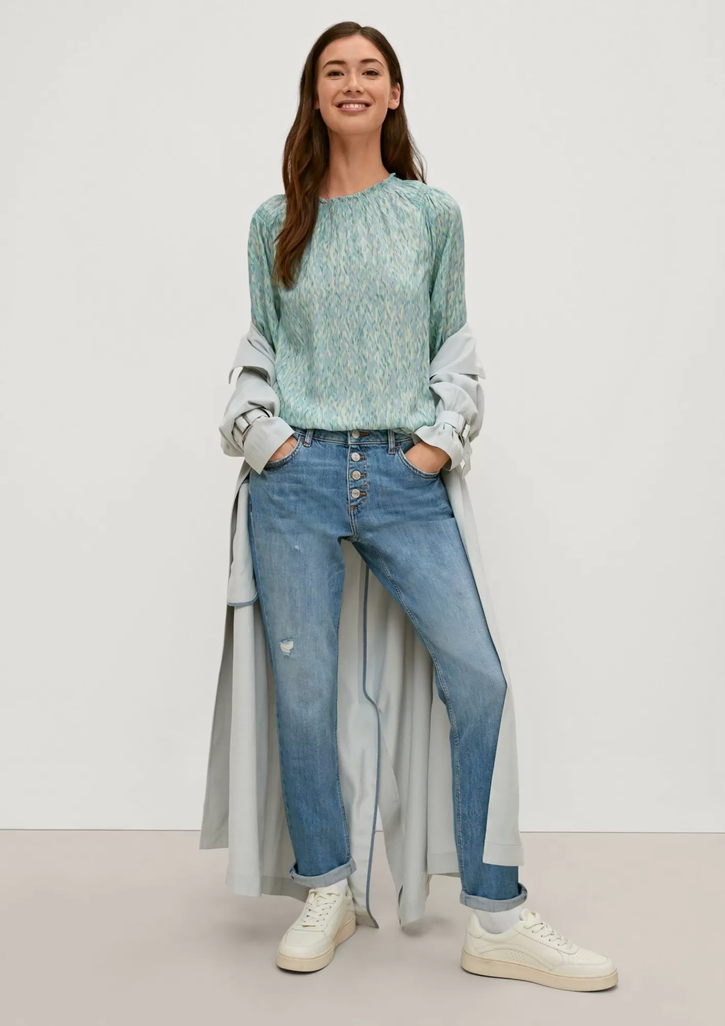 Fashion Comma Relaxed: Jeans Im Destroyed Look