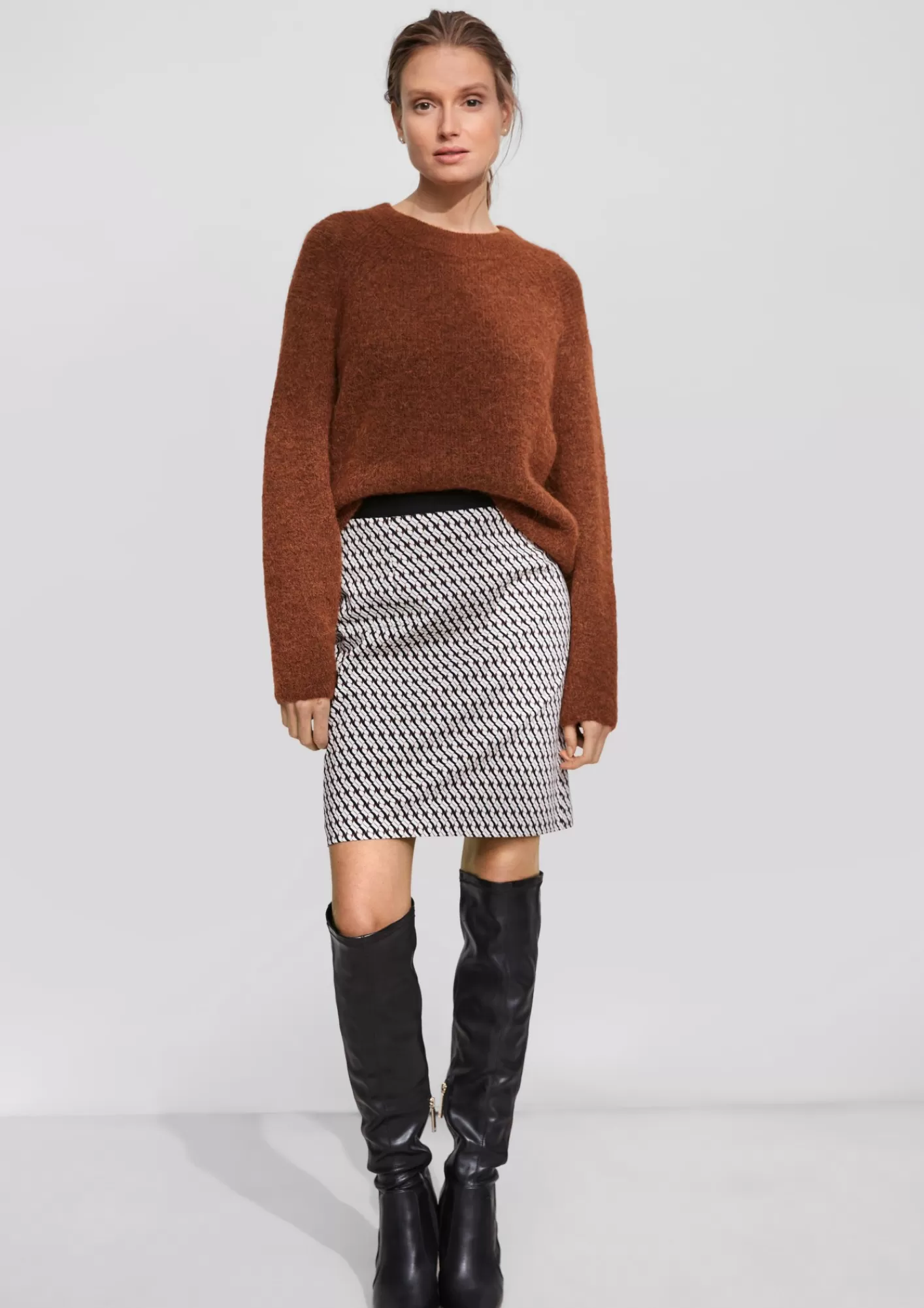 Fashion Comma Rock Aus Baumwollsatin