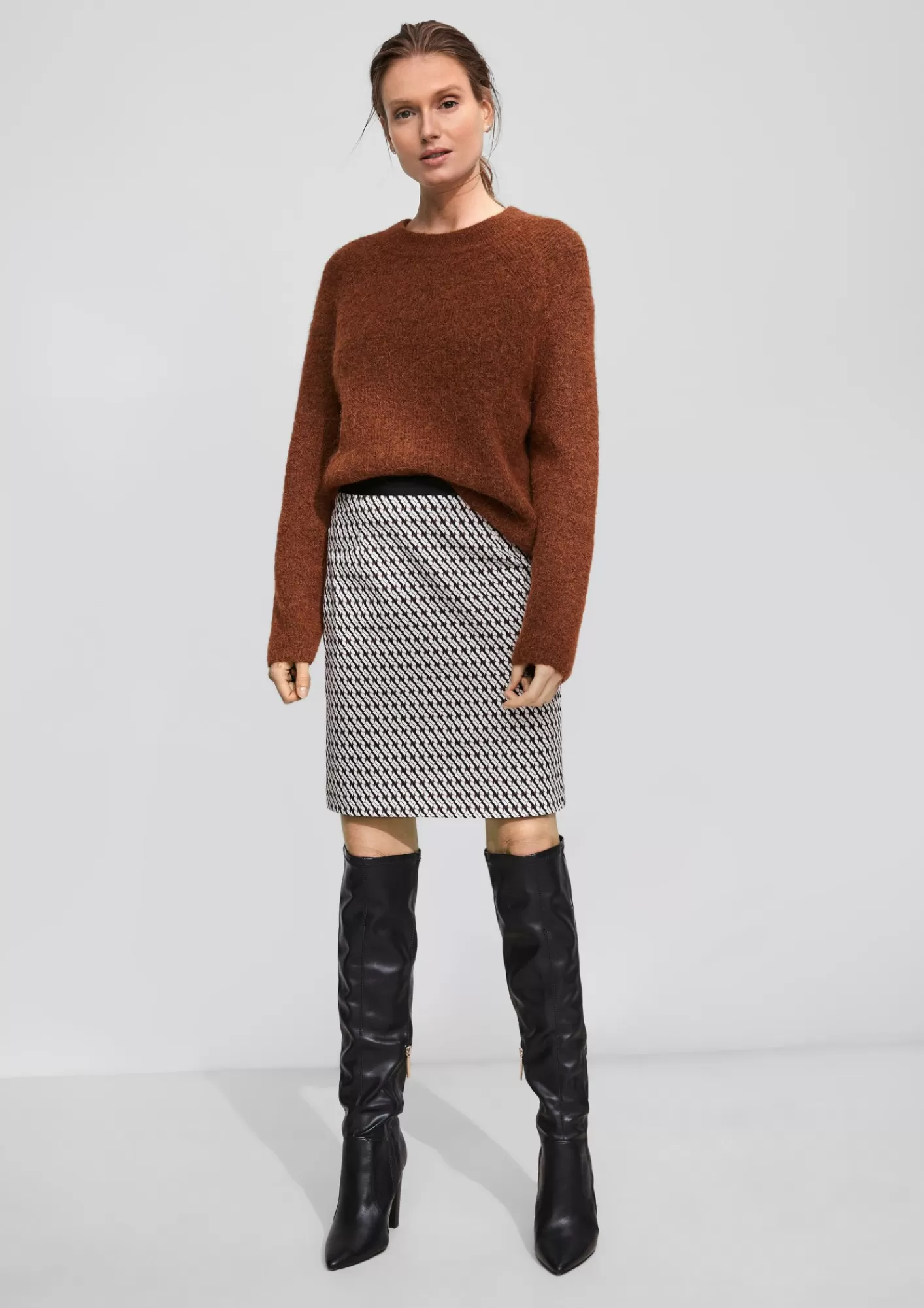 Fashion Comma Rock Aus Baumwollsatin