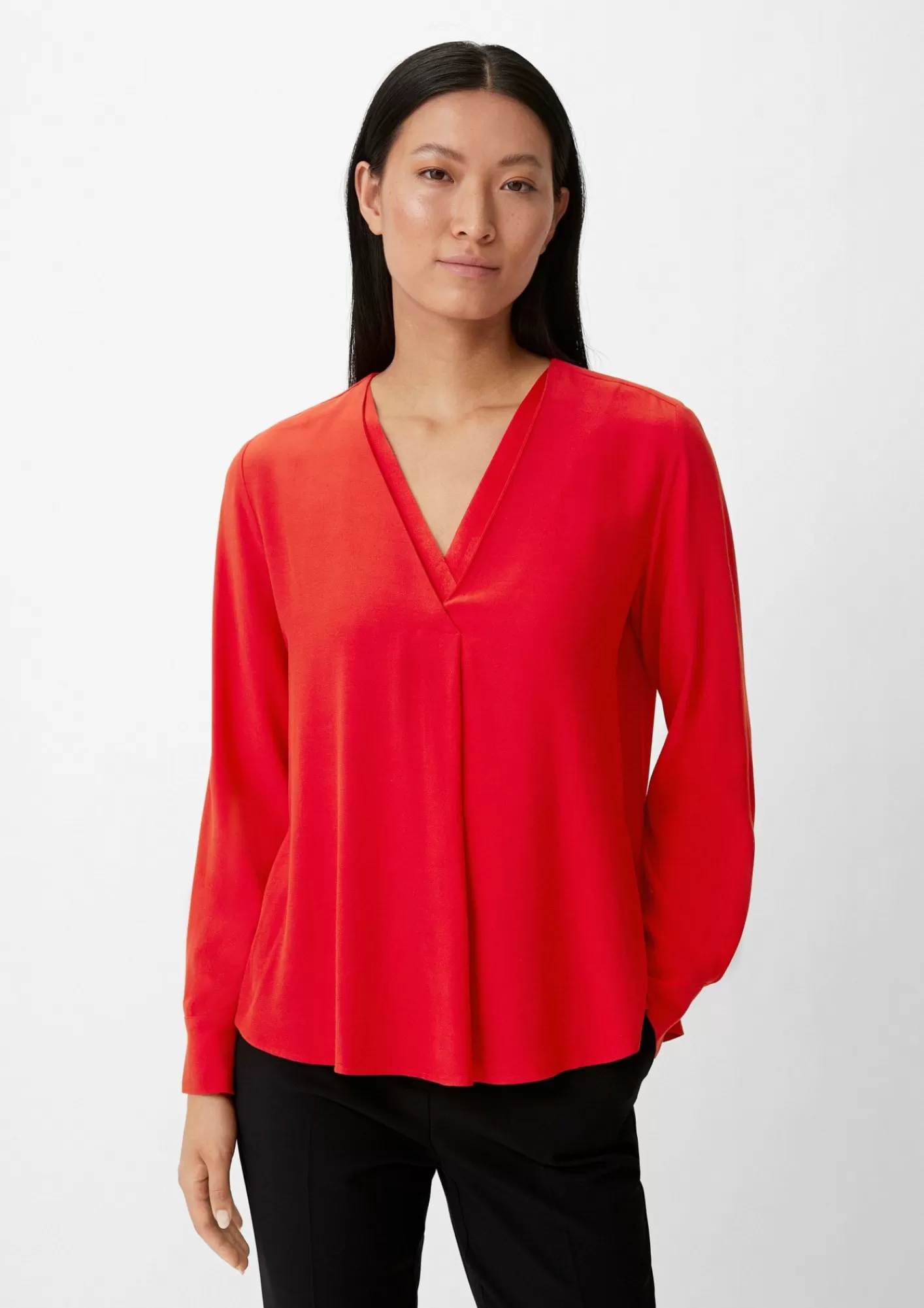 Online Comma Satinbluse Aus Viskose
