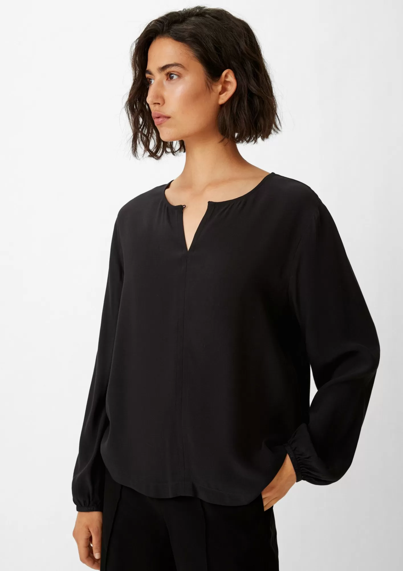 Online Comma Satinbluse Aus Viskose