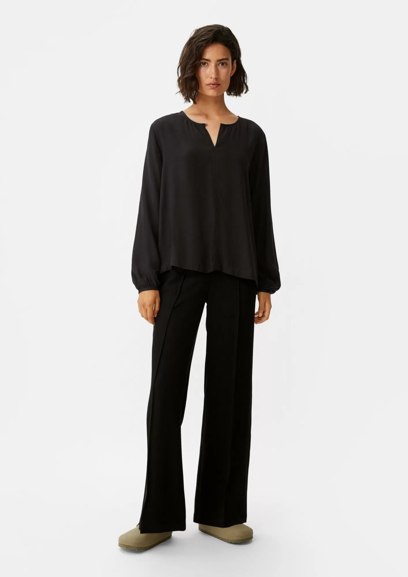 Online Comma Satinbluse Aus Viskose