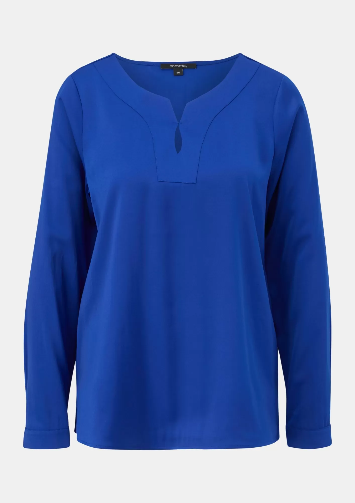 Fashion Comma Satinbluse Mit Tunika-Ausschnitt