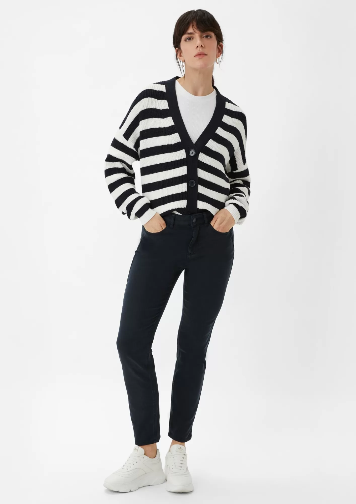Fashion Comma Satinhose Mit Skinny Leg