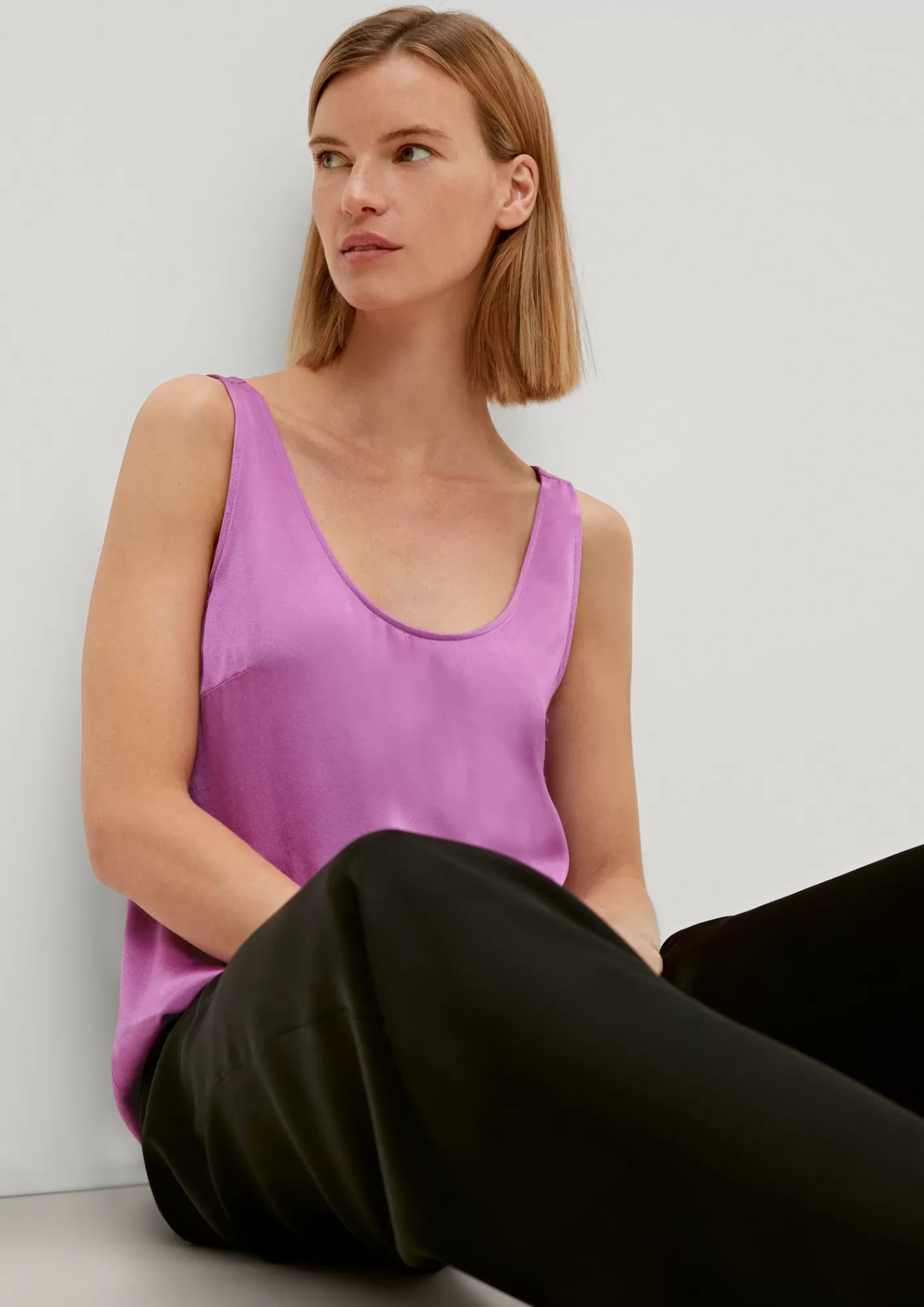 Sale Comma Schimmerndes Top Aus Viskose