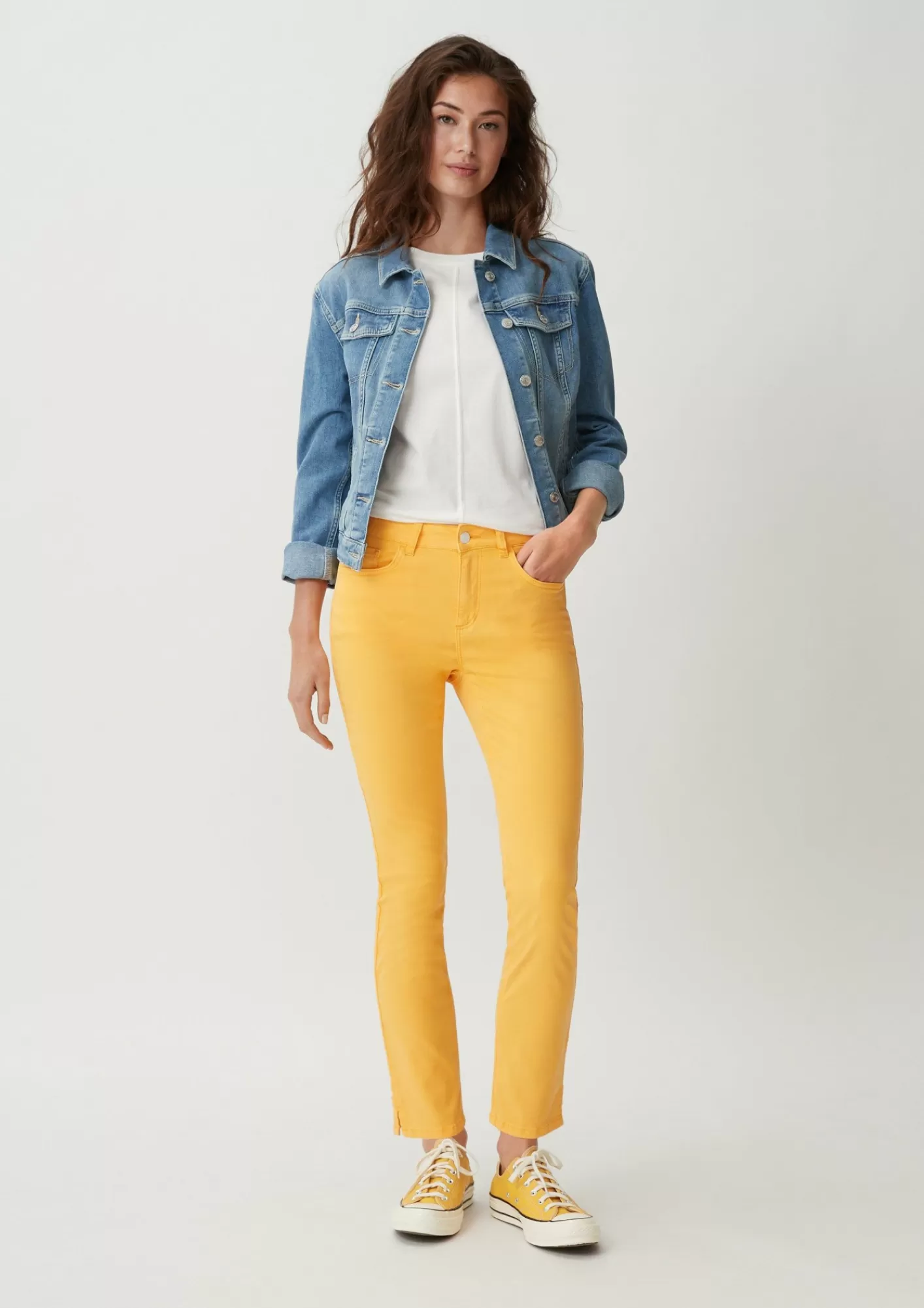 Sale Comma Skinny: Hose Aus Baumwollsatin