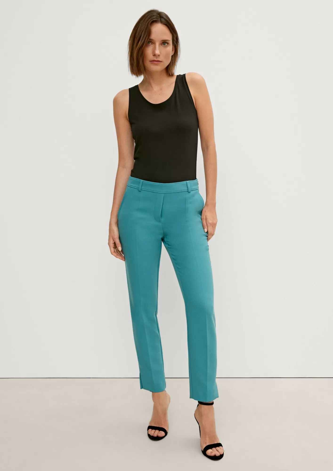 Online Comma Slim: Hose Aus Viskosemix