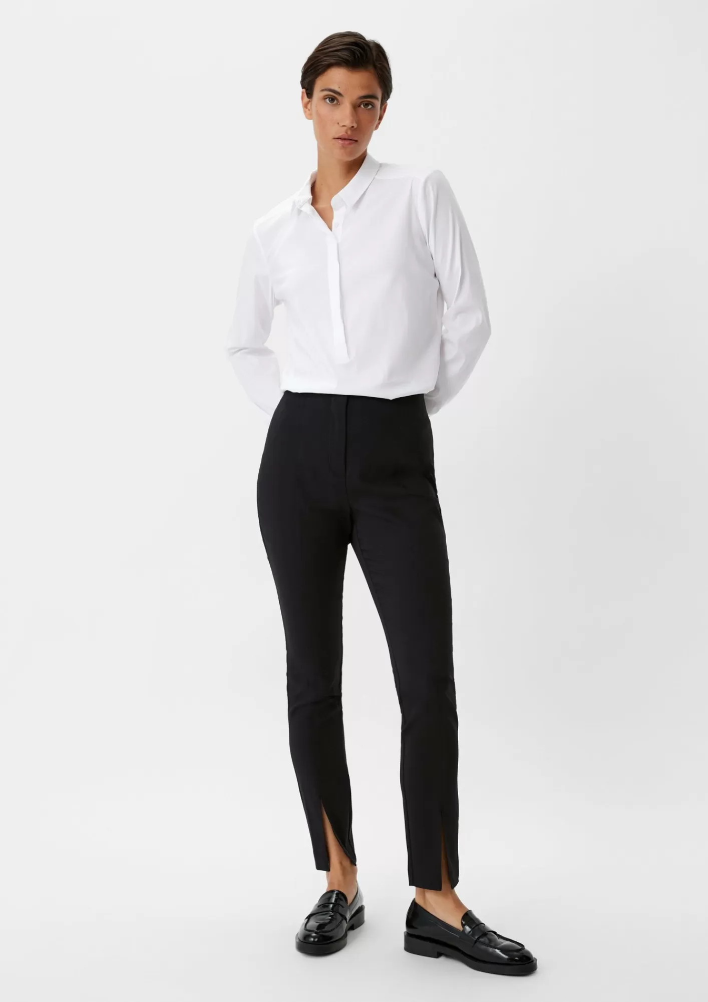 Best Comma Slim: Hose Mit Geschlitzem Saum