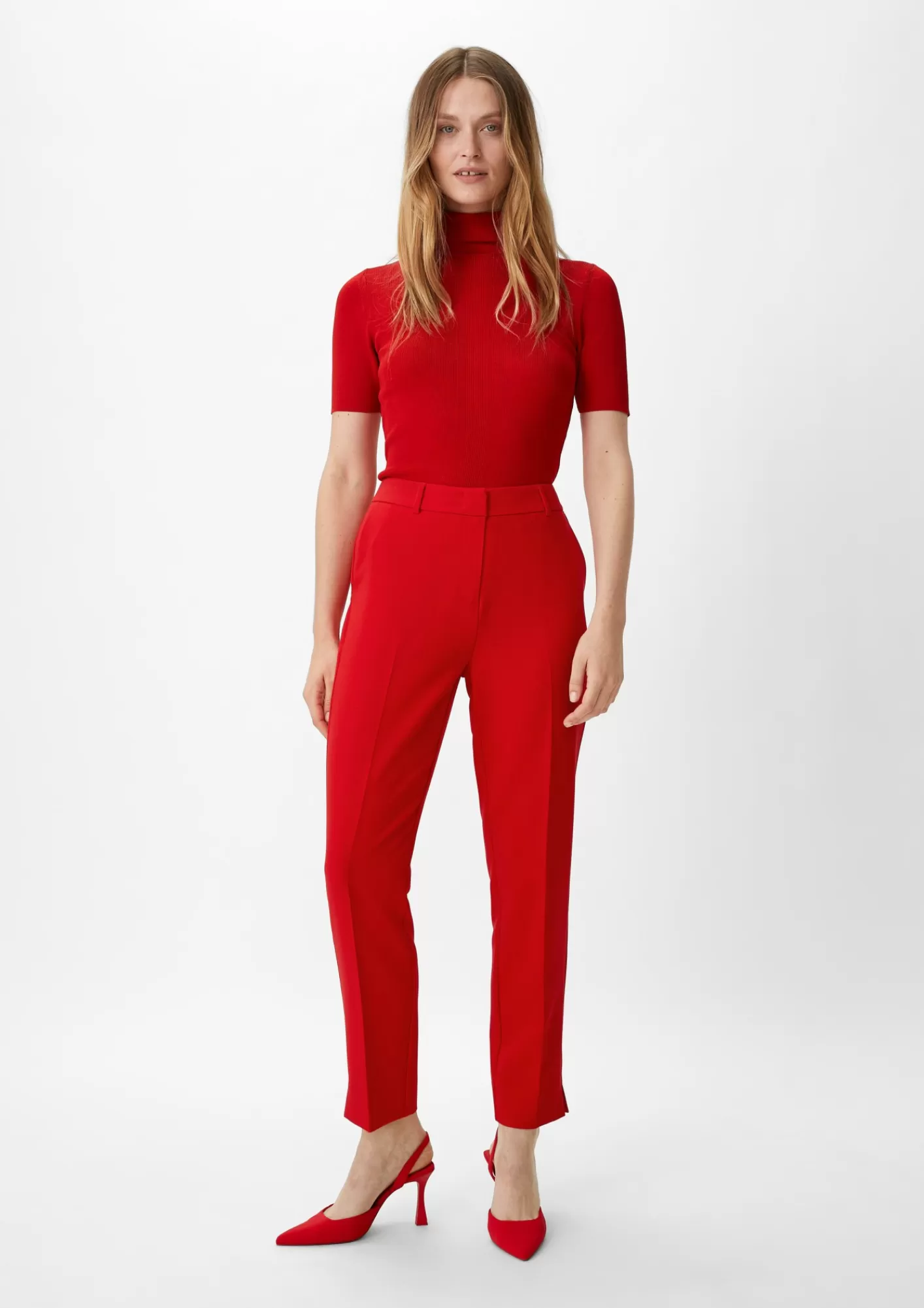 Clearance Comma Slim: Slim Leg-Hose Aus Viskosemix