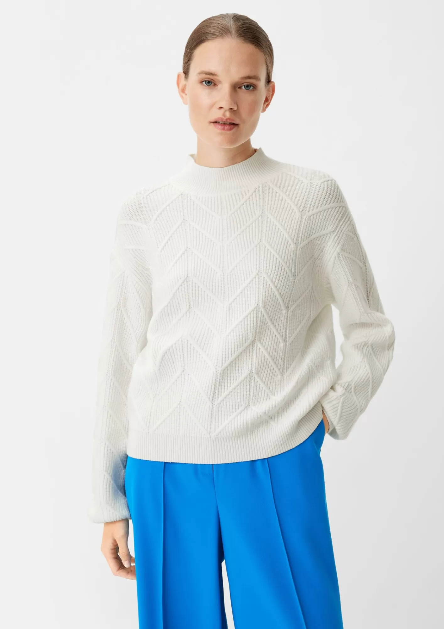 Cheap Comma Softer Pullover Mit Strickmuster