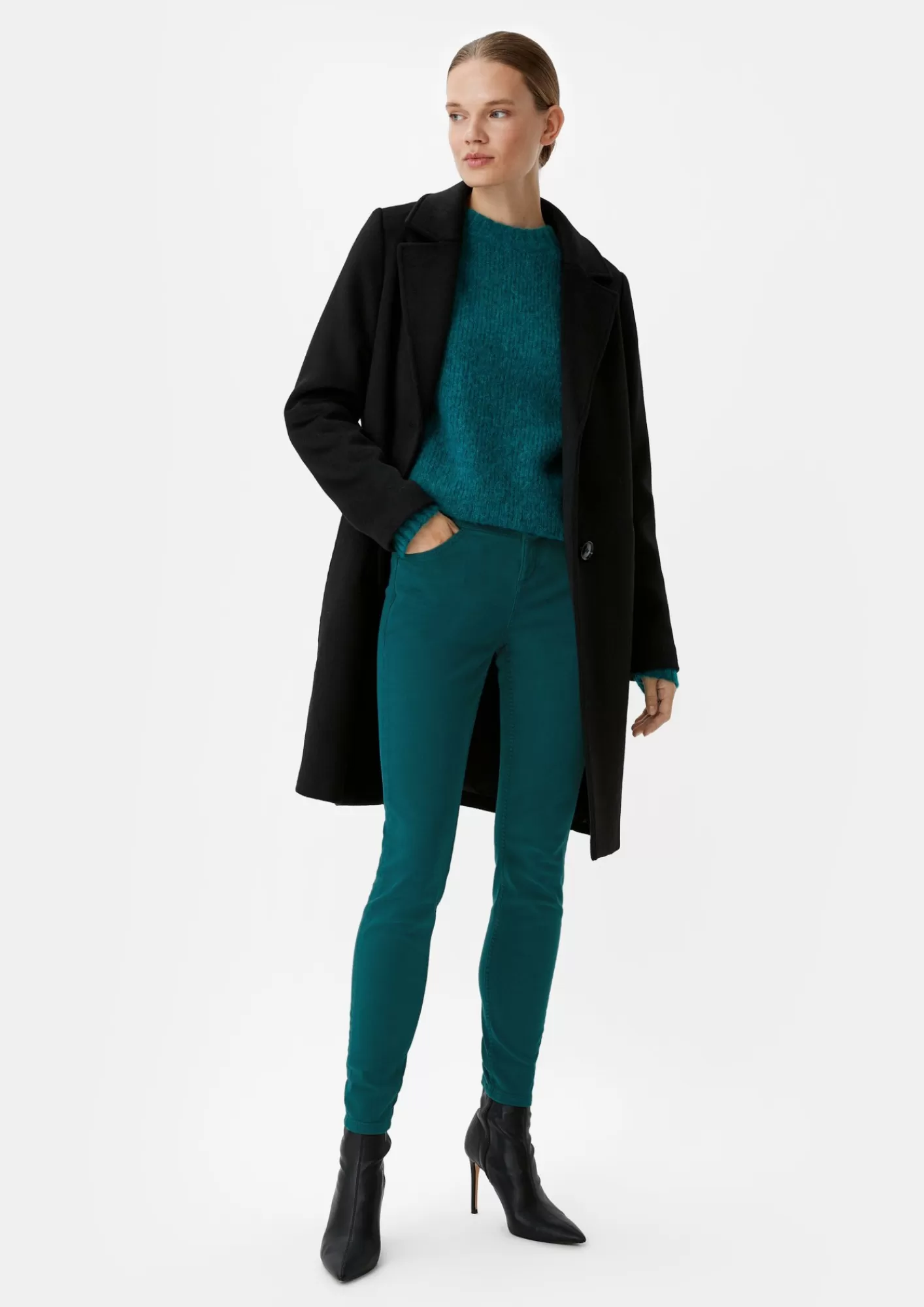 Best Sale Comma Super Skinny: Twillhose Aus Baumwollmix