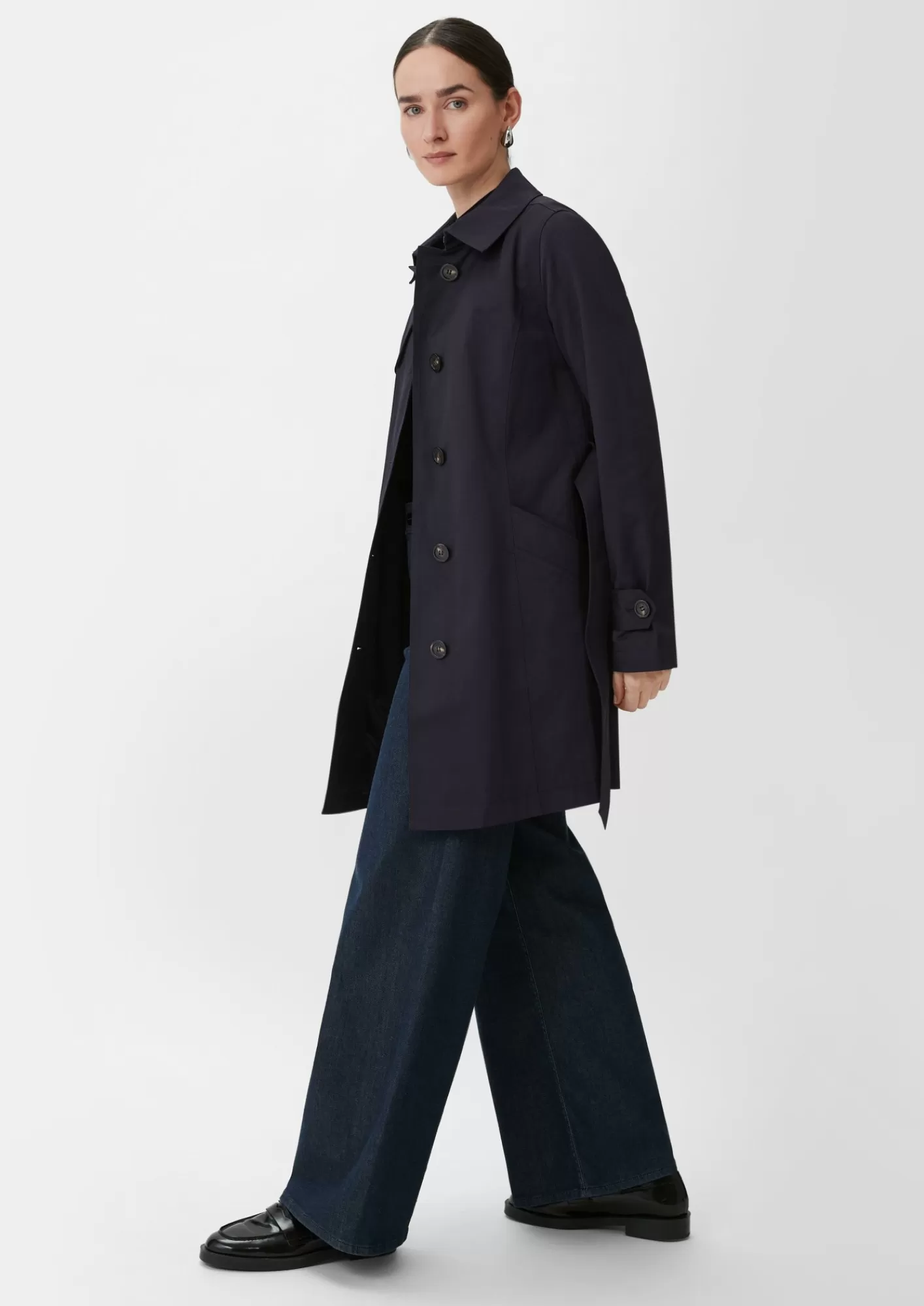 Outlet Comma Taillierter Trenchcoat Mit Bindegurtel