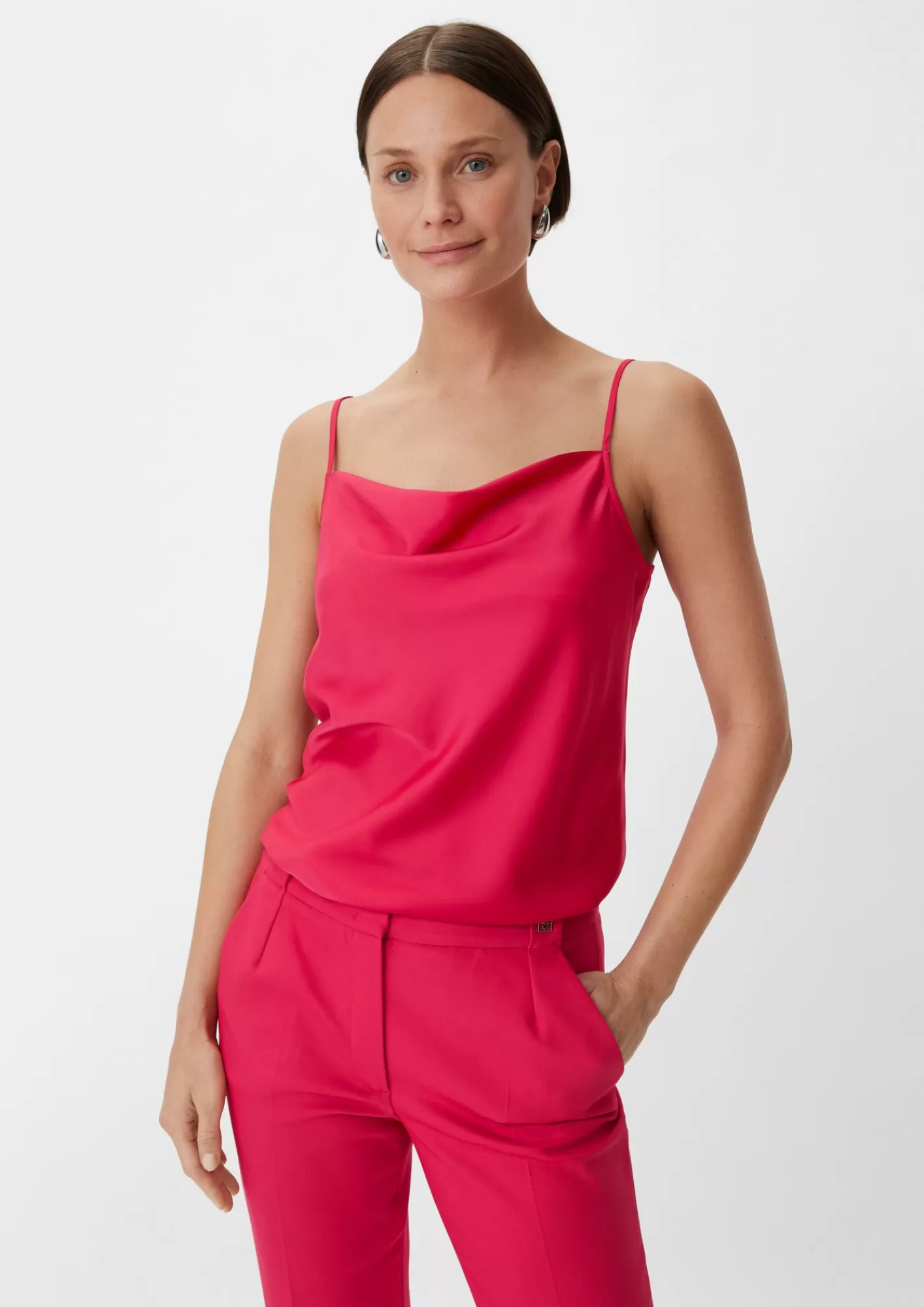 Cheap Comma Tragertop Aus Satin