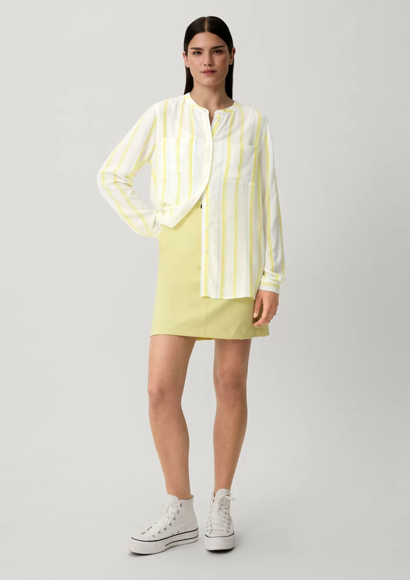 Best Sale Comma Viskosebluse Im Streifendesign