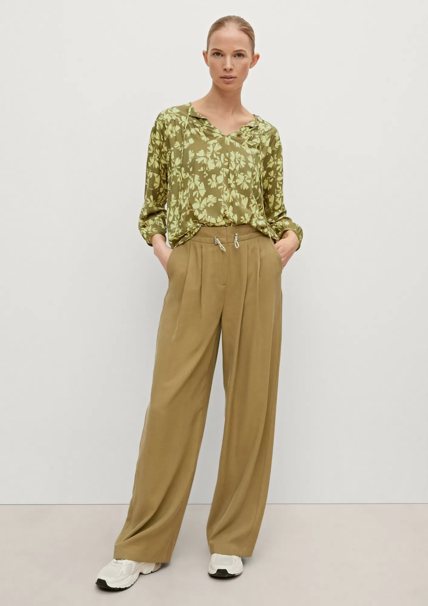 Clearance Comma Viskosebluse Mit Raffung