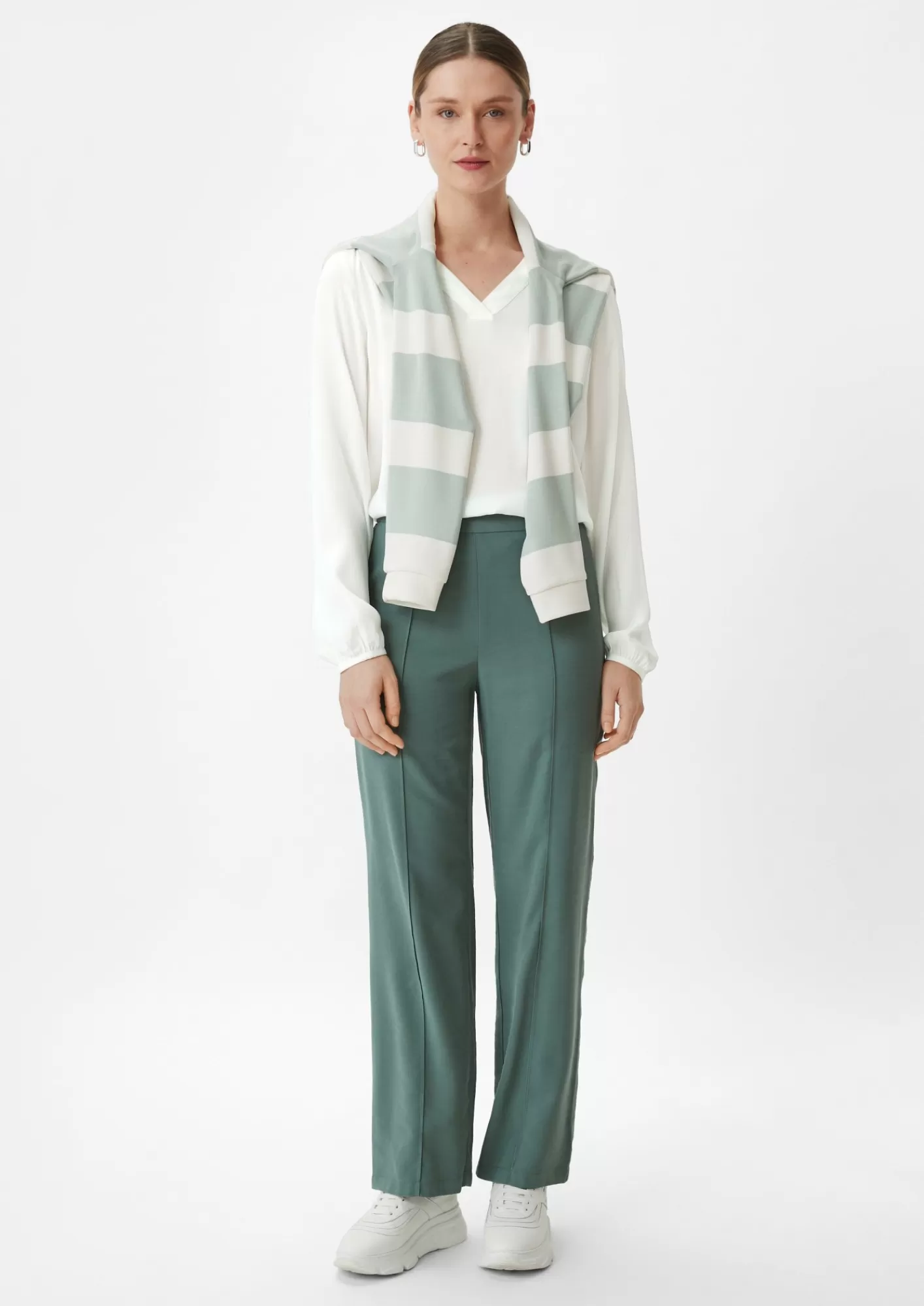 Shop Comma Viskosebluse Mit V-Ausschnitt