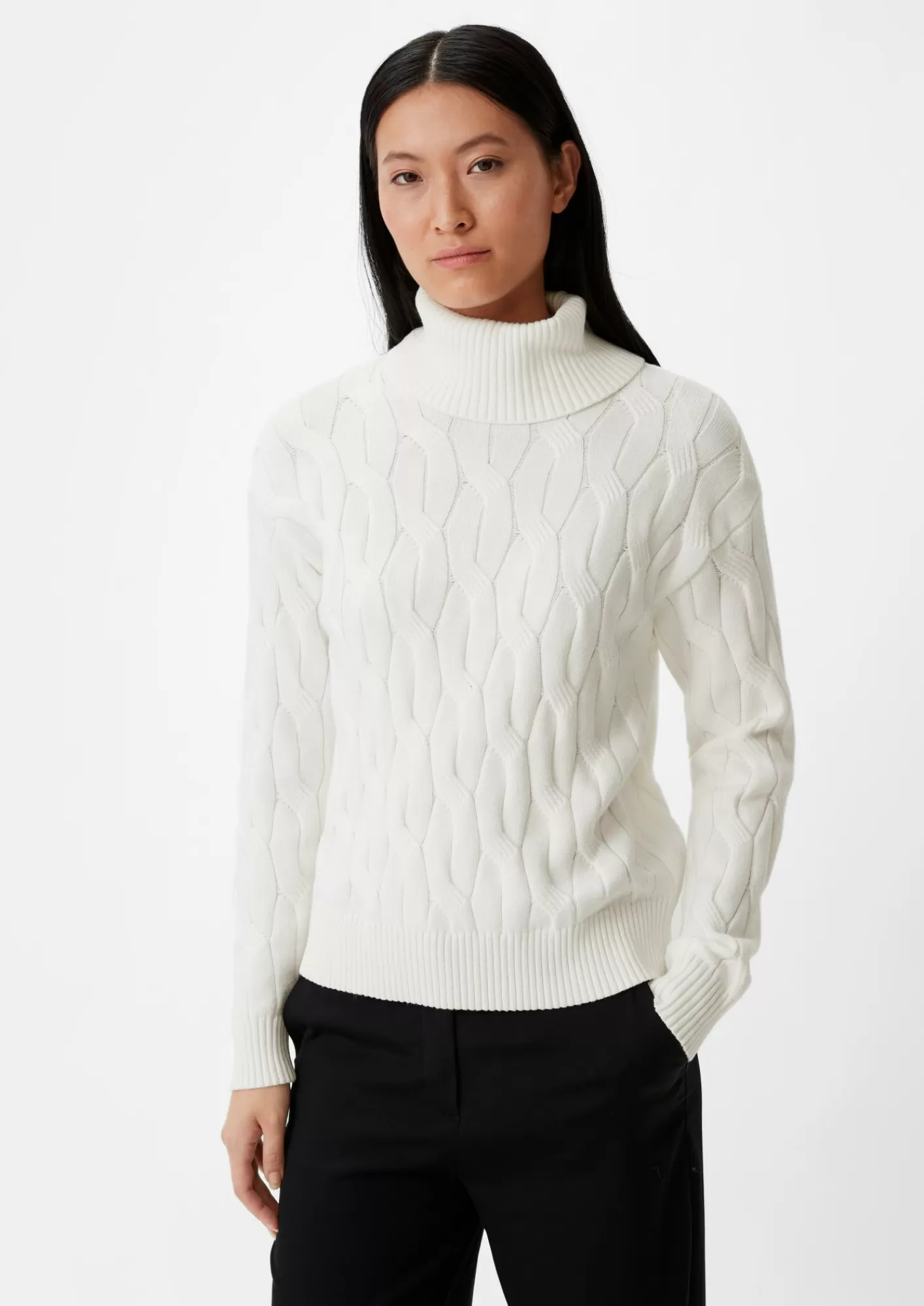 Online Comma Weicher Pullover Mit Strickmuster